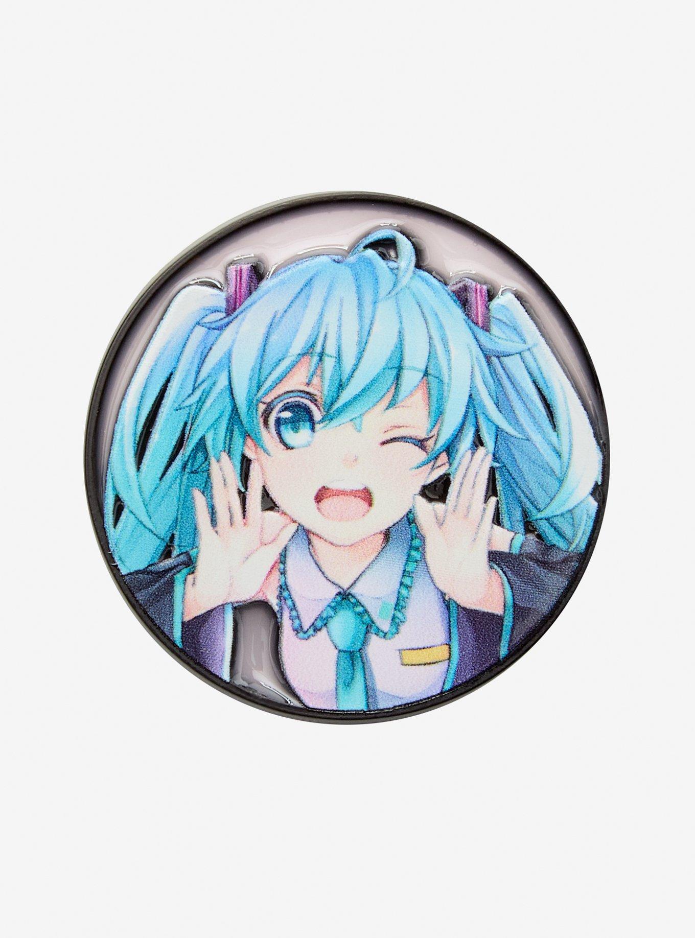 Hatsune Miku Wink Enamel Pin Hot Topic Exclusive, , hi-res