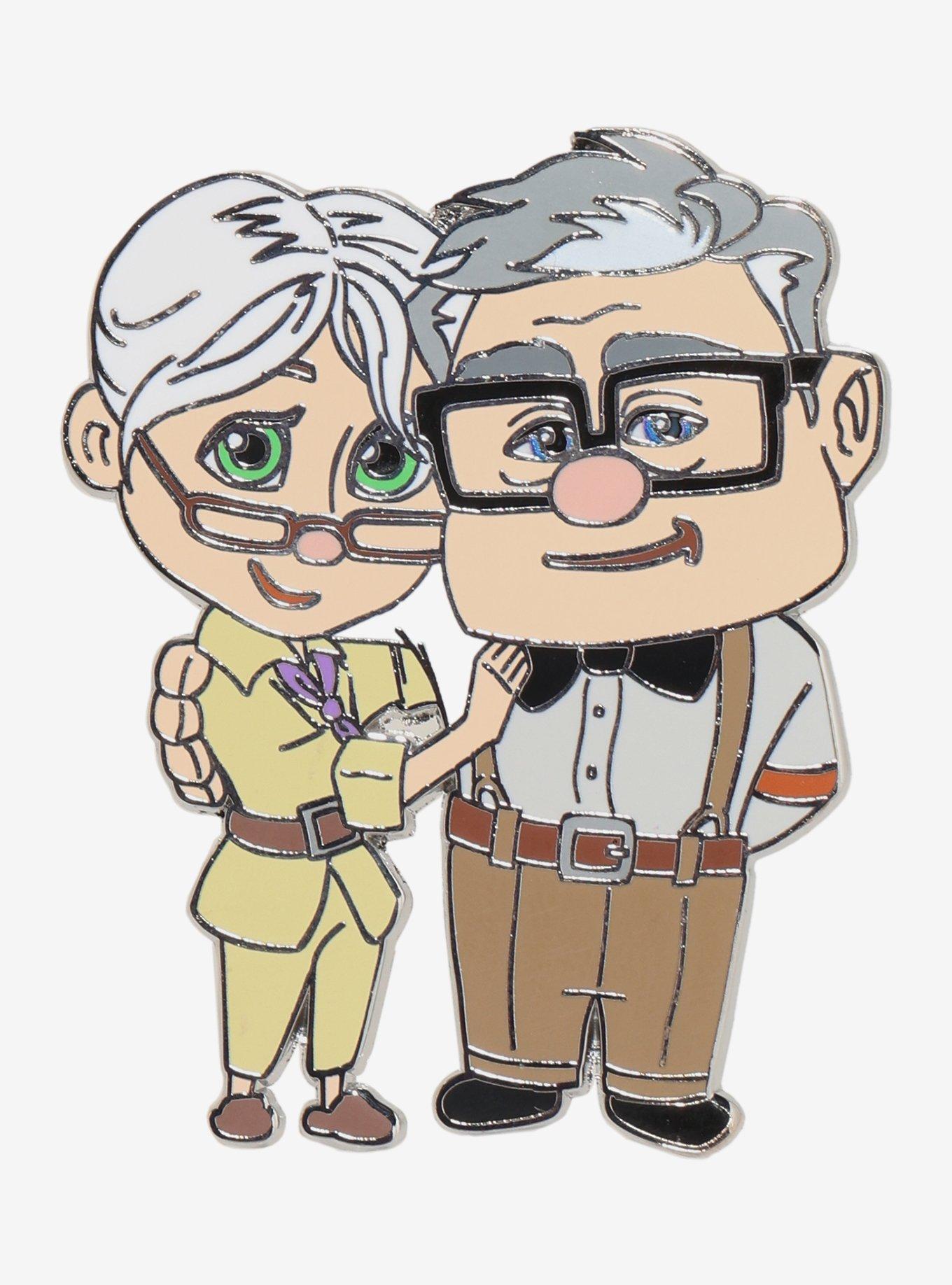 Disney Pixar Up Carl & Ellie Enamel Pin Hot Topic Exclusive, , hi-res