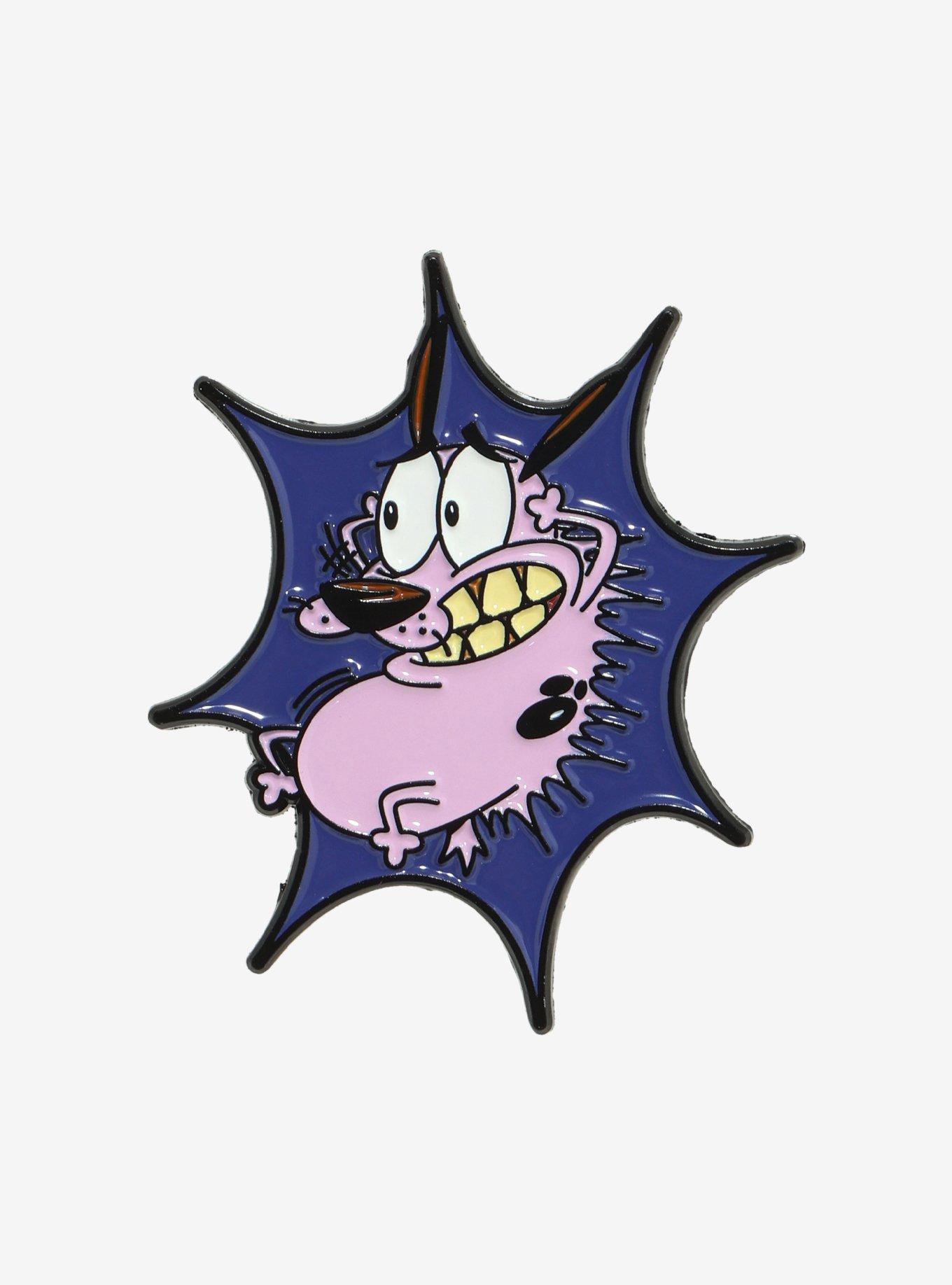 Courage The Cowardly Dog Scared Enamel Pin Hot Topic Exclusive, , hi-res