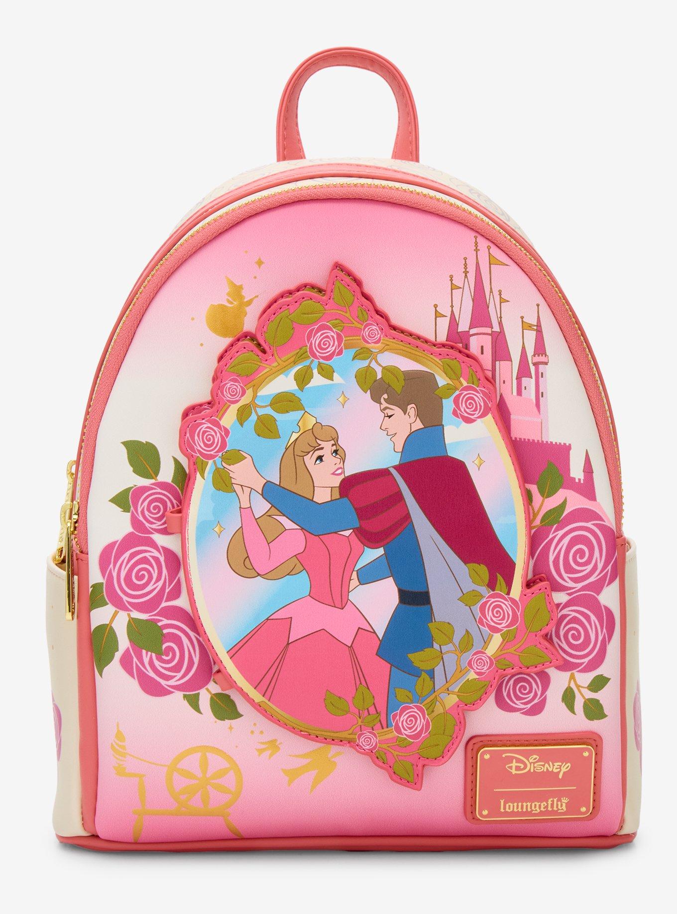 aurora mini backpack Loungefly Disney Sleeping Beauty Aurora Floral Magnetic Door Mini Backpack  - BoxLunch Exclusive