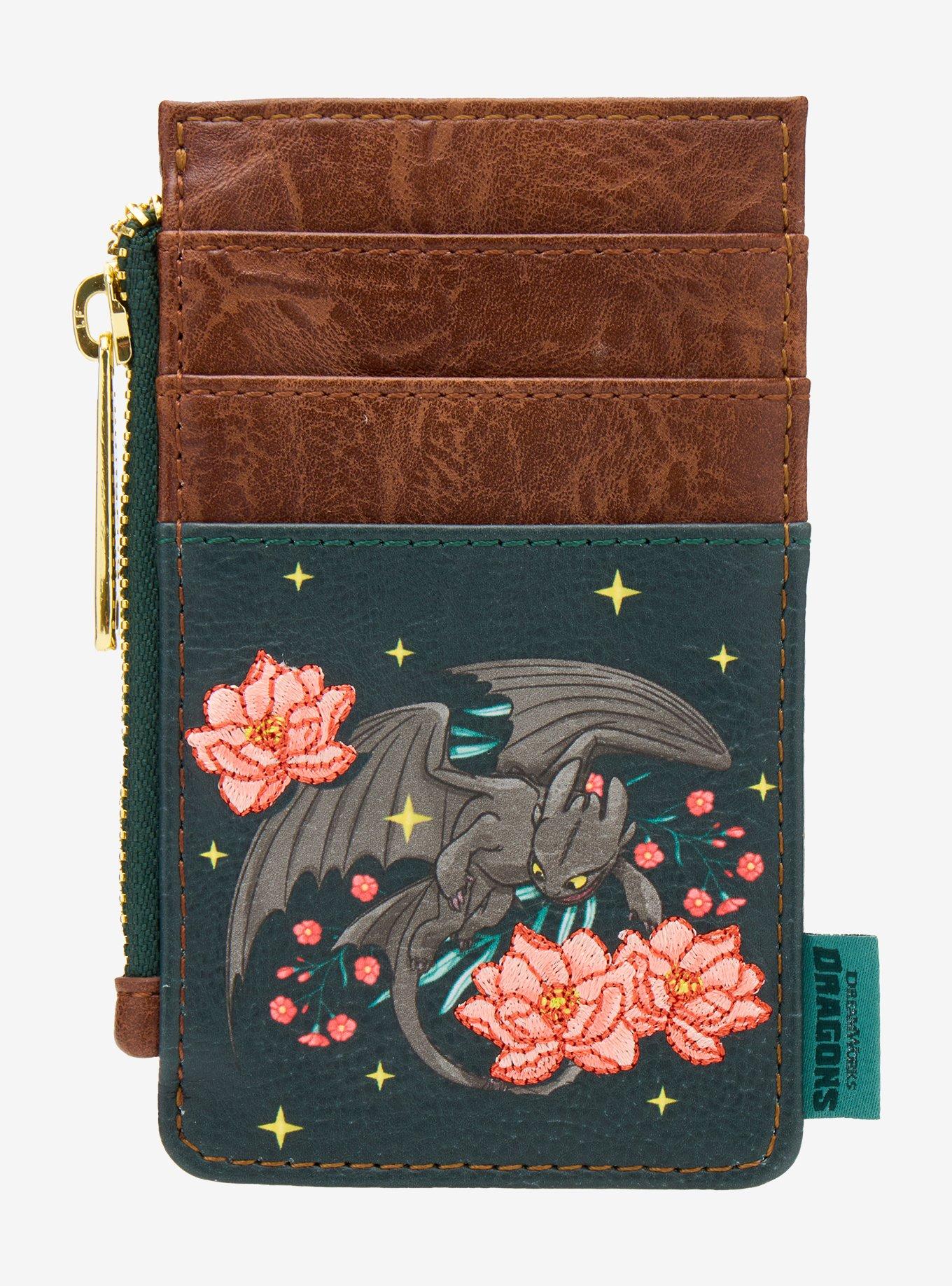 Loungefly DreamWorks How To Train Your Dragon Toothless Floral Cardholder - BoxLunch Exclusive