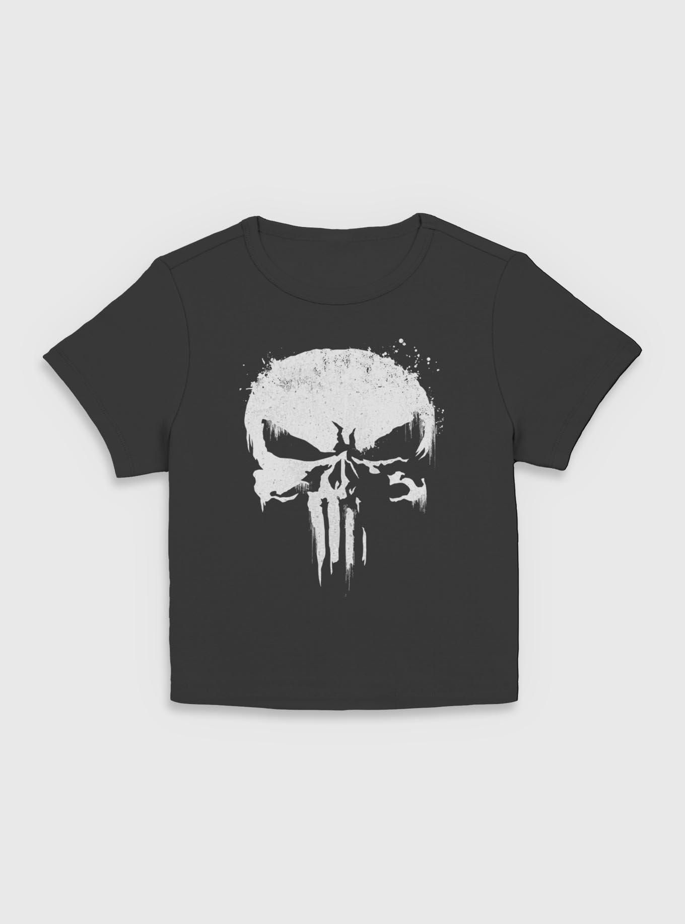 Marvel Punisher Skull Whiteout Girls Baby T-Shirt, , hi-res