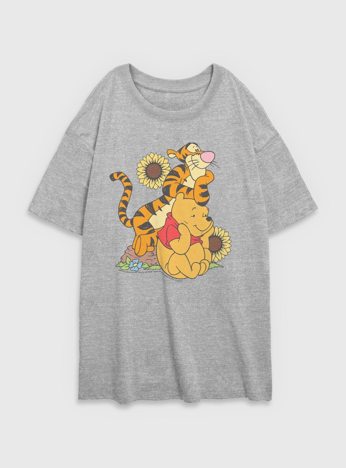 Disney Winnie The Pooh Winnie and Tigger Girls Oversized T-Shirt, ATH HTR, hi-res