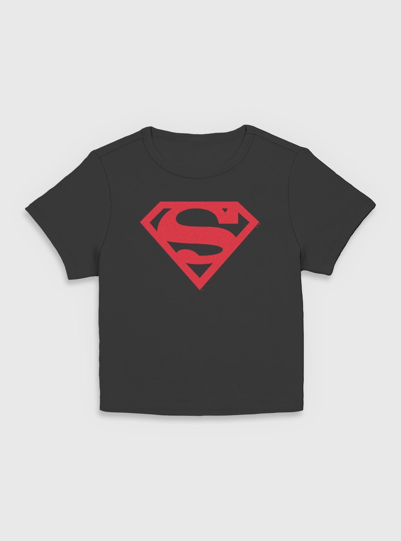 DC Superman Big Super Emblem Girls Baby T-Shirt, BLACK, hi-res