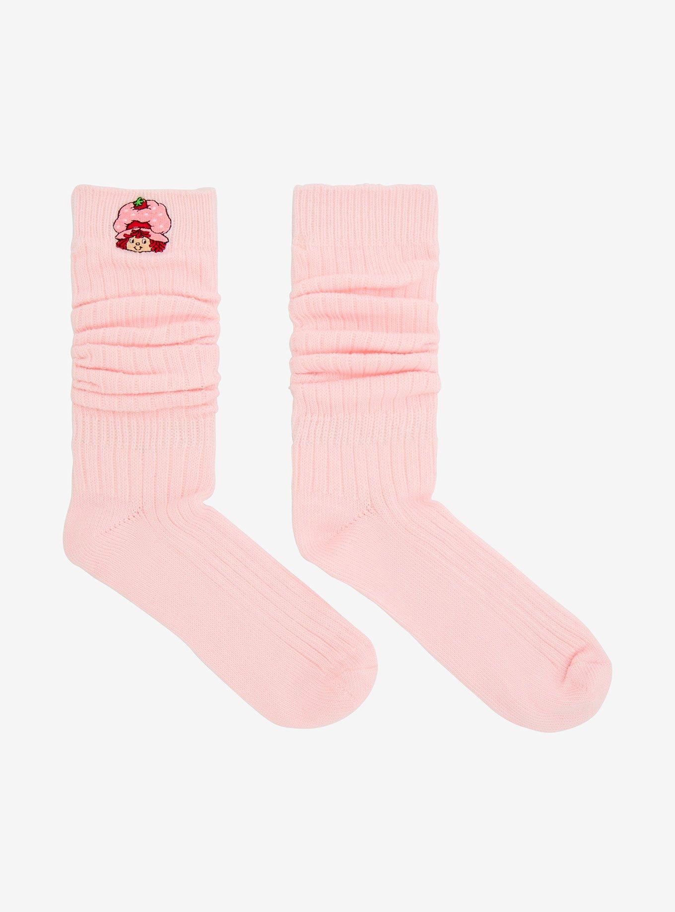 Strawberry Shortcake Embroidered Slouch Crew Socks - BoxLunch Exclusive, , hi-res