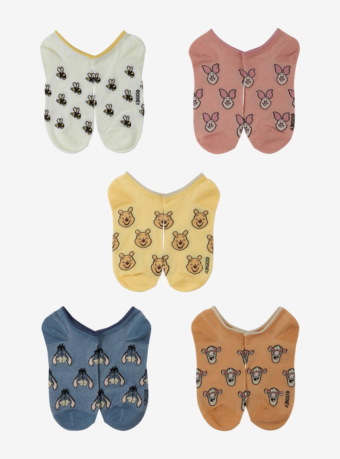 Disney Winnie the Pooh Allover Print Sock Set, , hi-res