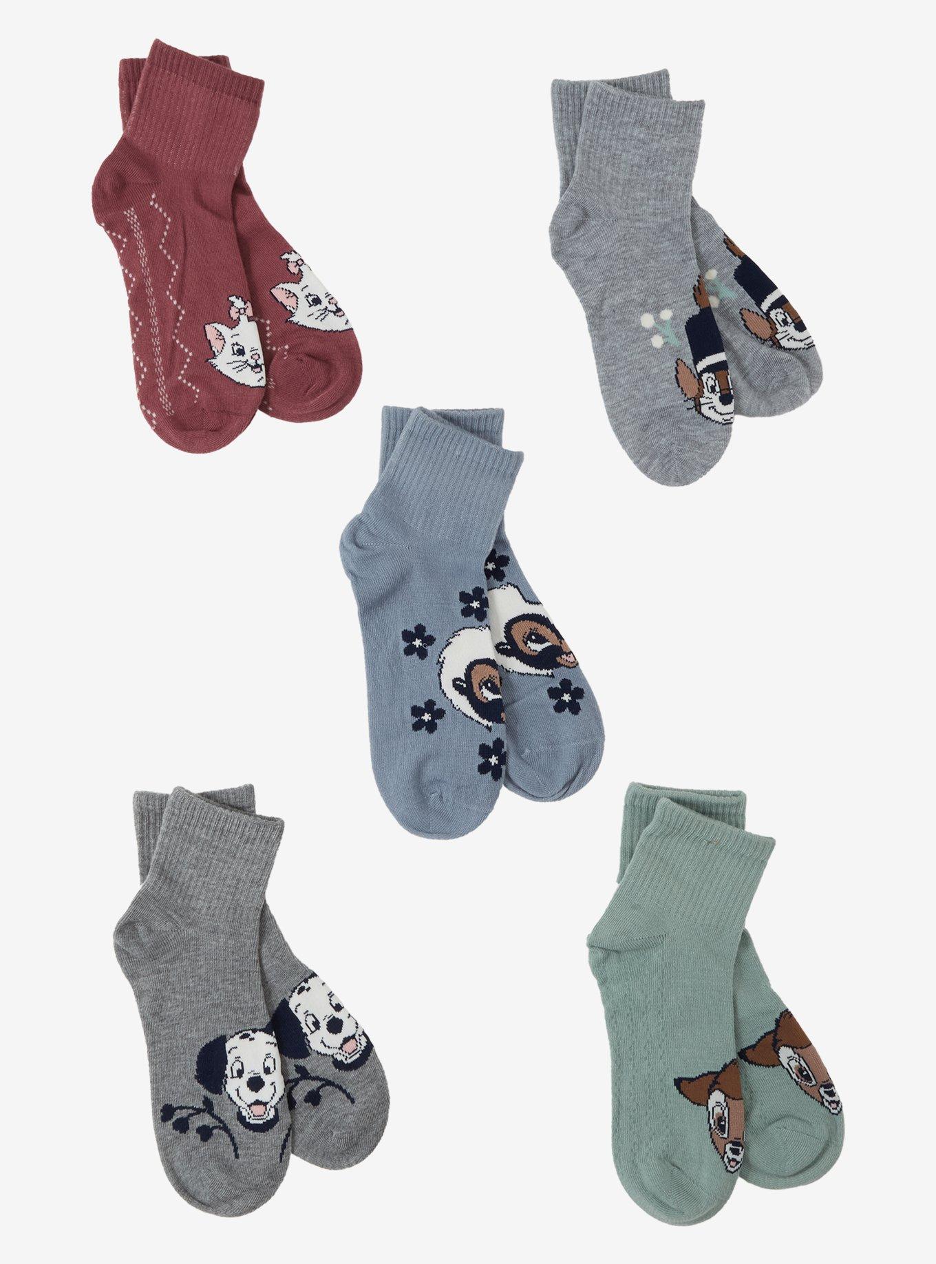 Disney Animals Quarter Crew Sock Set, , hi-res