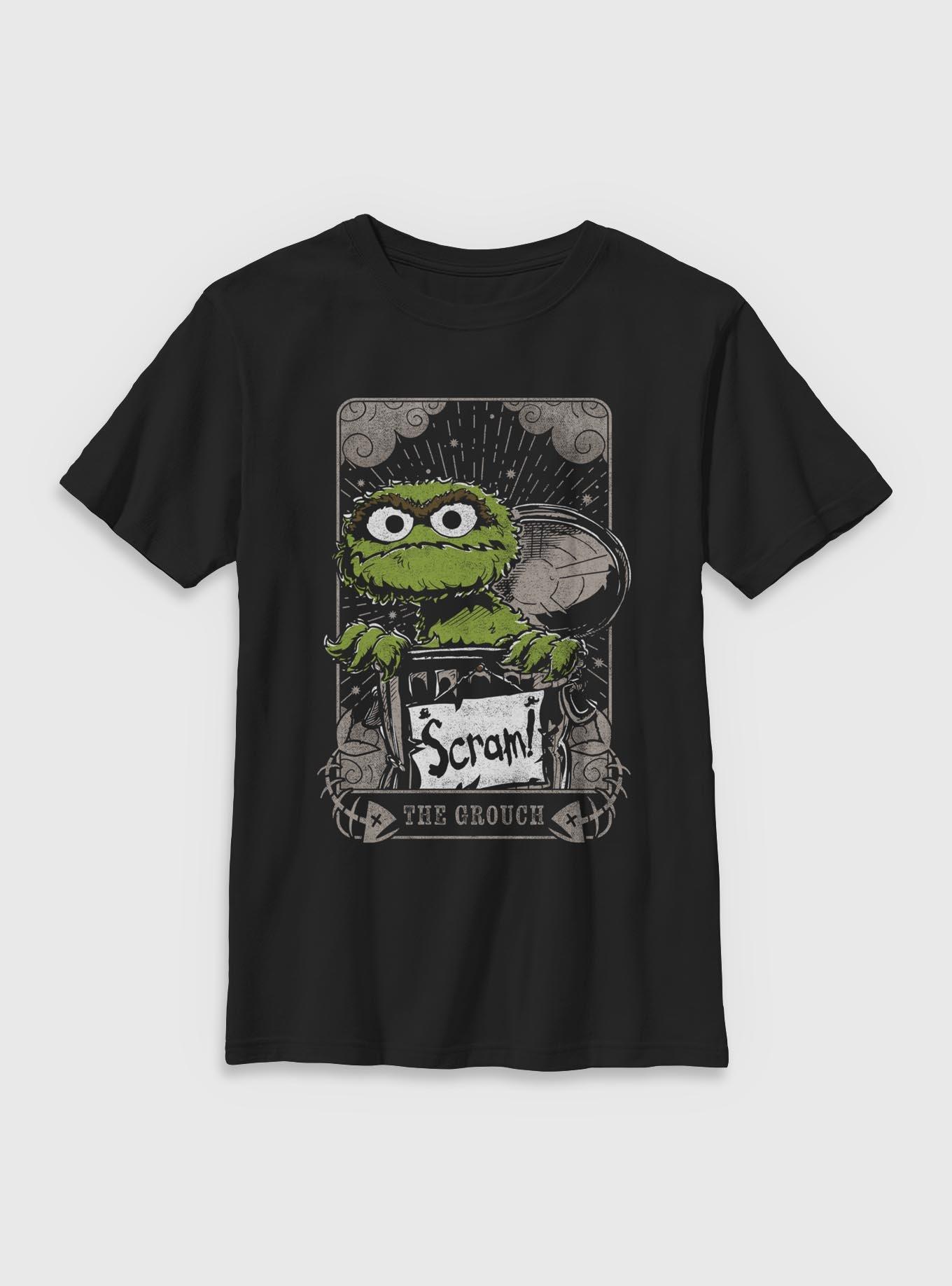 Sesame Street Oscar The Grouch Scram Tarot Youth T-Shirt, , hi-res
