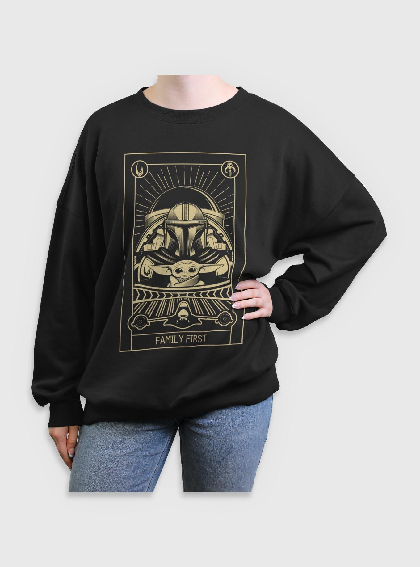 Star Wars The Mandalorian Family First Tarot Womens Oversized Sweatshirt, , hi-res
