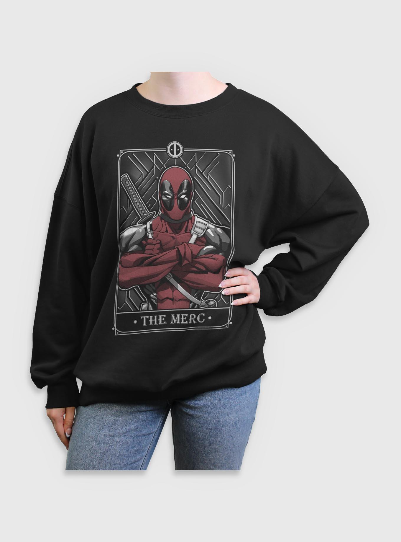 Marvel Deadpool The Merch Tarot Womens Oversized Sweatshirt, , hi-res