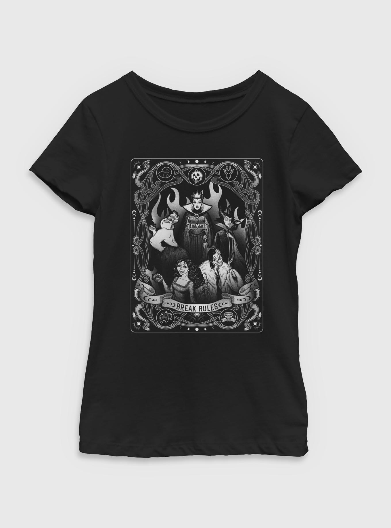 Disney Villains Break Rules Tarot Youth Girls T-Shirt, , hi-res