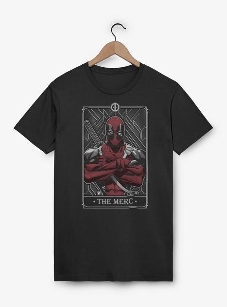 Marvel Deadpool The Merch Tarot T-Shirt - BLACK | BoxLunch