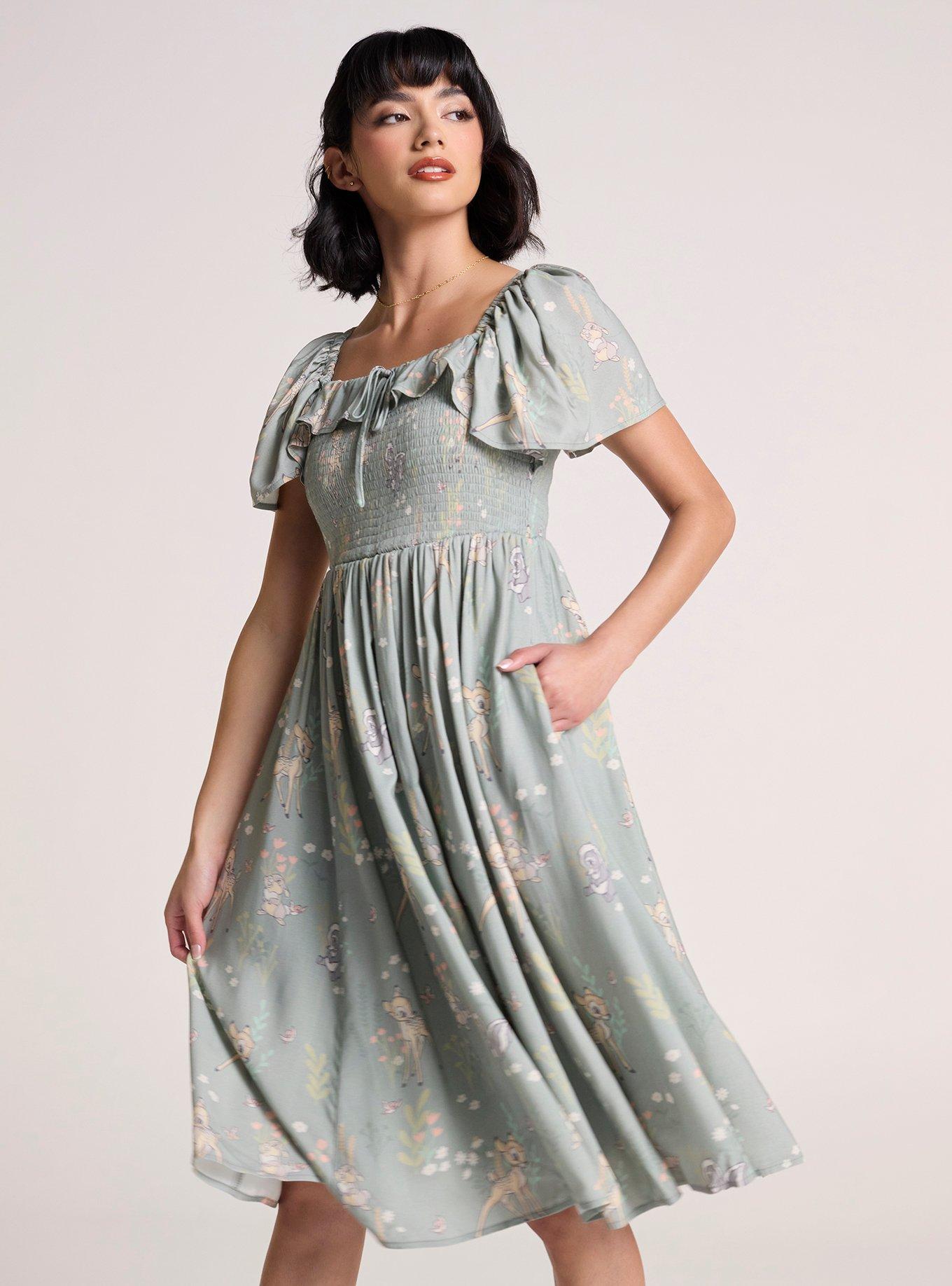 Her Universe Disney Bambi Friends Flutter Sleeve Dress Her Universe Exclusive