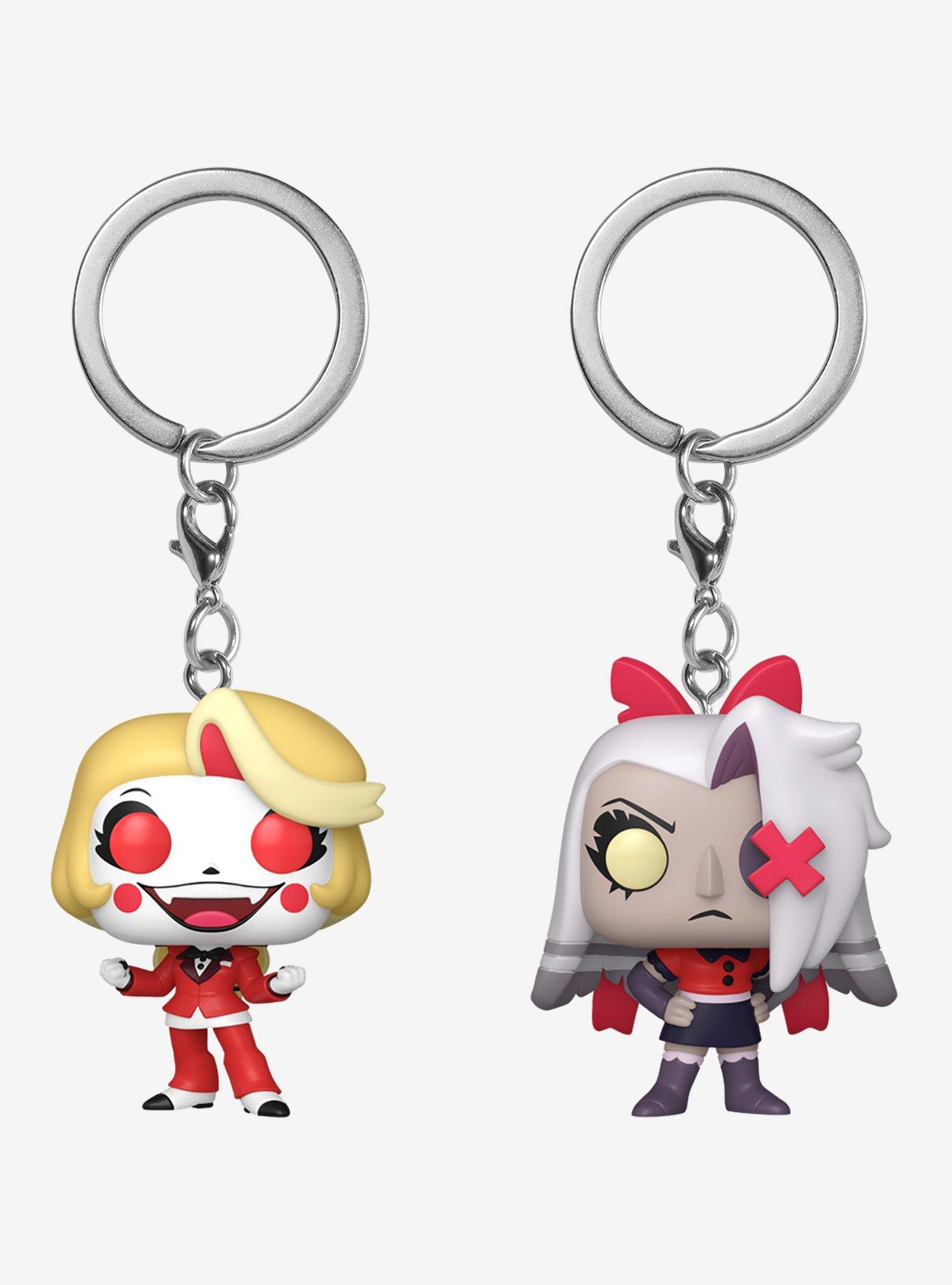 Funko Hazbin Hotel Pocket Pop! Charlie & Vaggie Vinyl Key Chain Set Hot Topic Exclusive, , hi-res