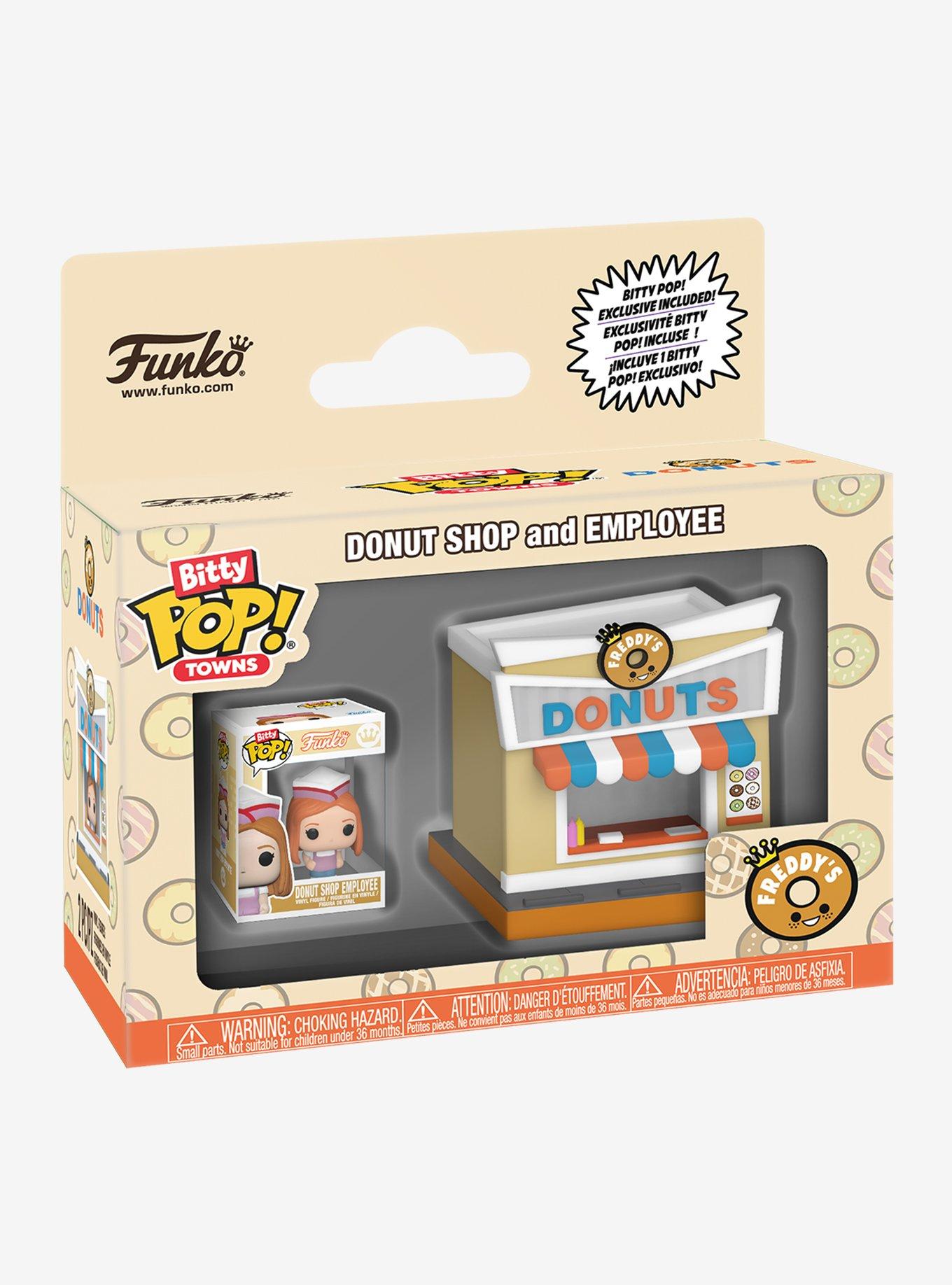 Funko Bitty Pop Towns City Donut Shop Display Case 2-Piece Collectible Figure Set, Ages 3+
