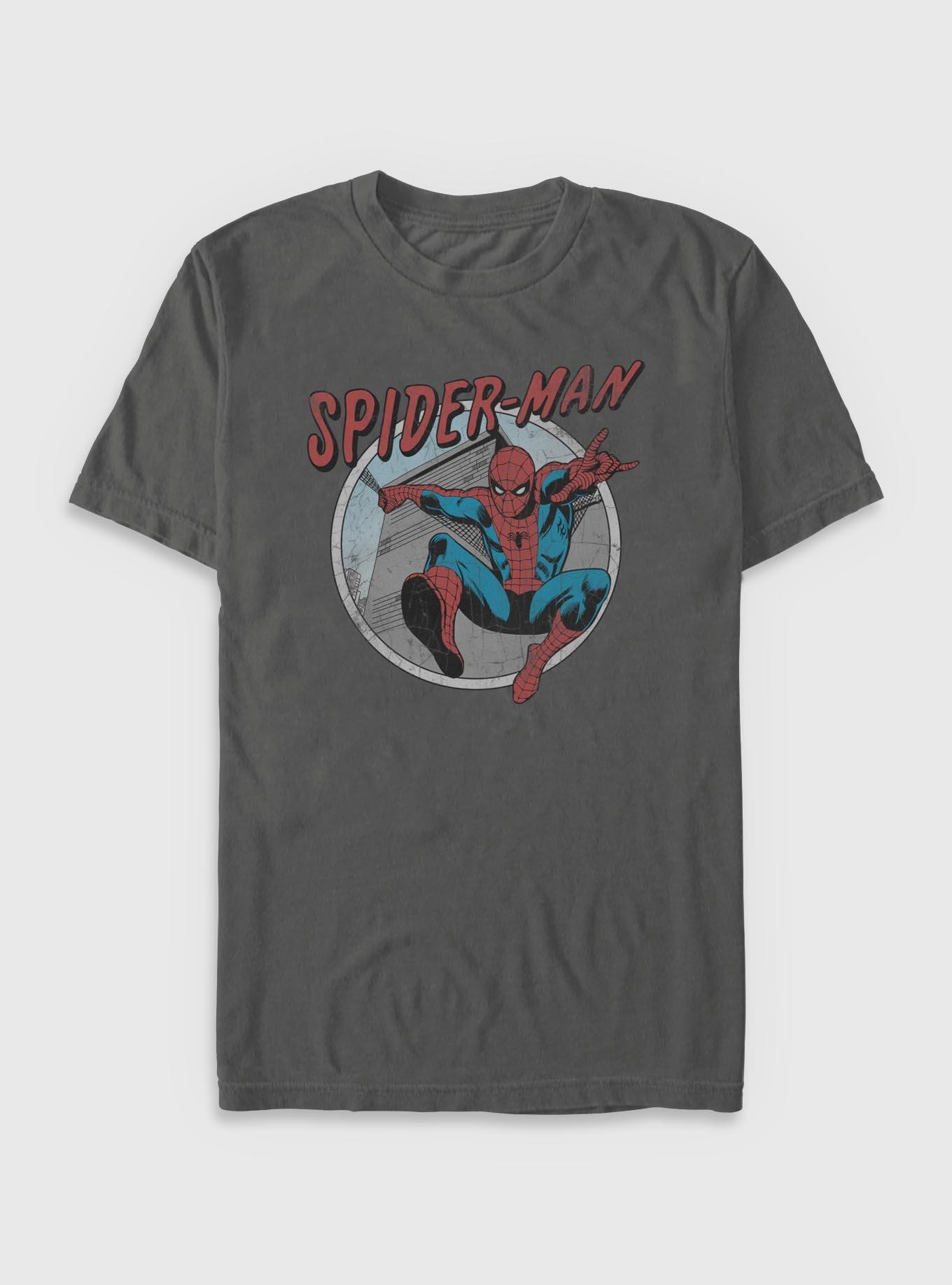 Marvel Spider-Man Retro Garment Dye T-Shirt, PEPPER, hi-res