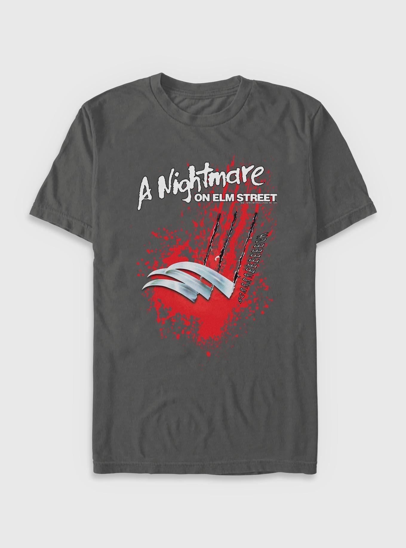 A Nightmare on Elm Street Claw Screech Garment Dye T-Shirt, PEPPER, hi-res