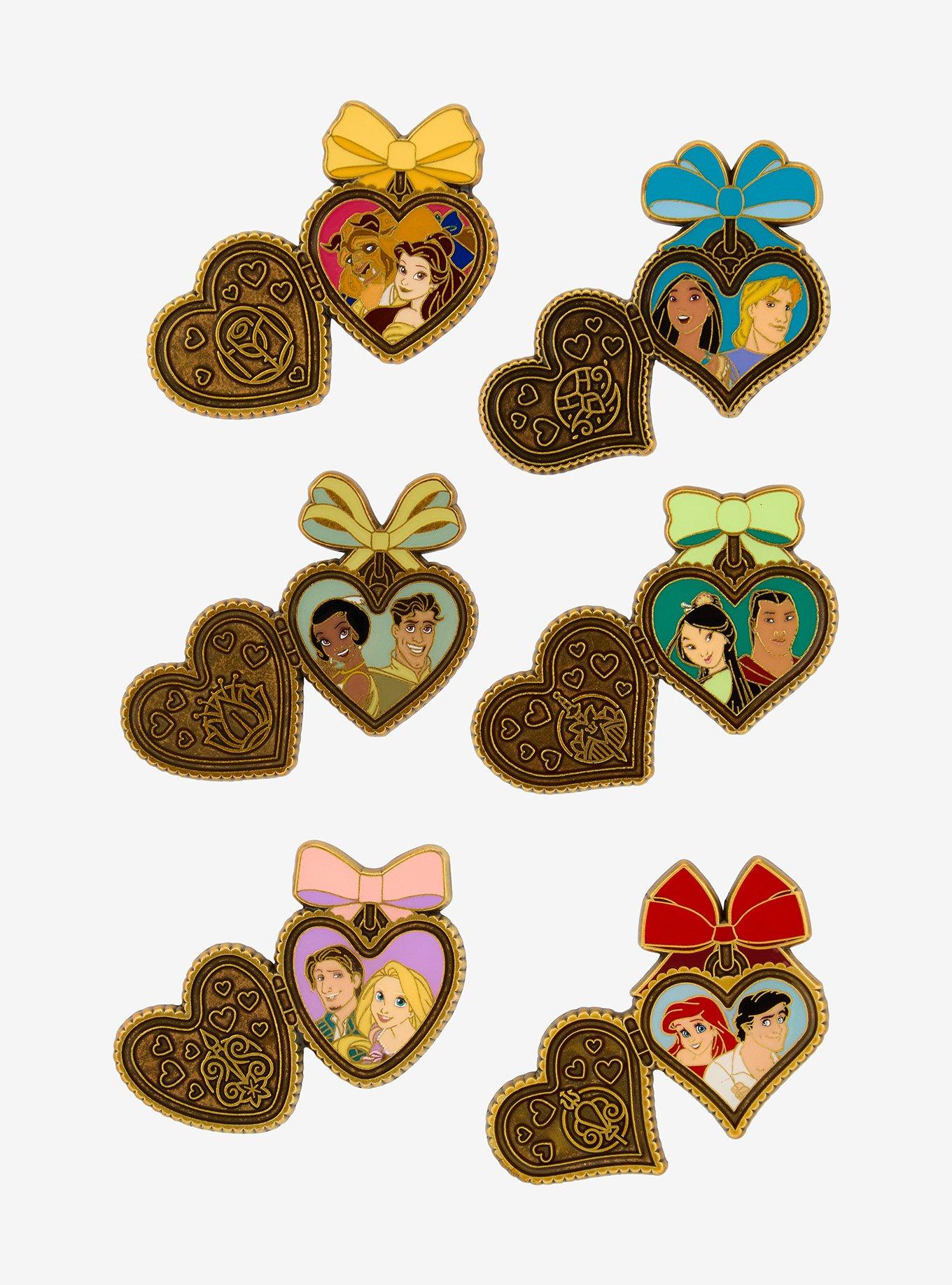 Loungefly Disney Princess Couple Locket Blind Box Enamel Pin Hot Topic Exclusive, , hi-res