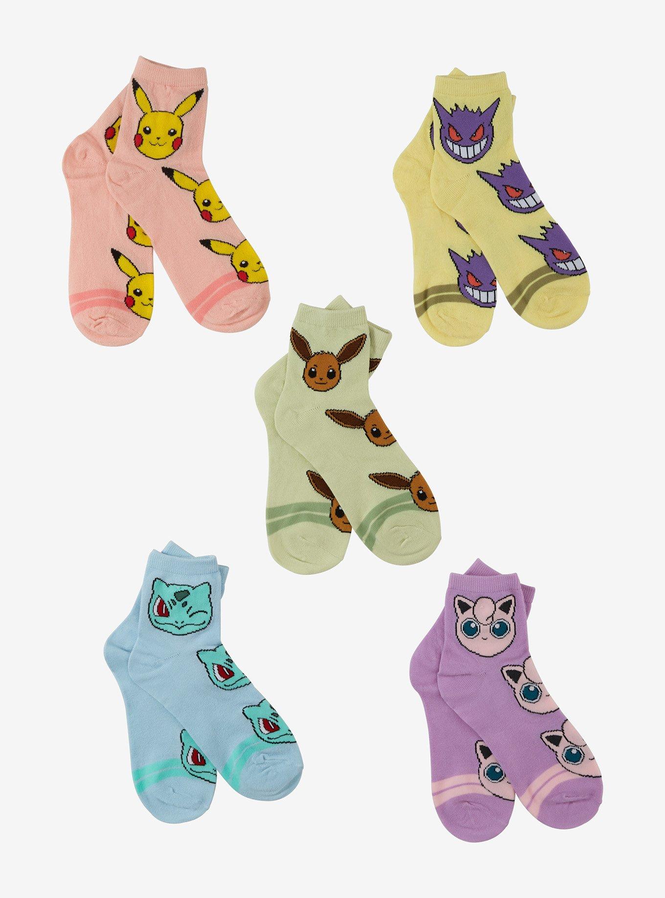 Pokémon Faces Quarter Crew Sock Set, , hi-res