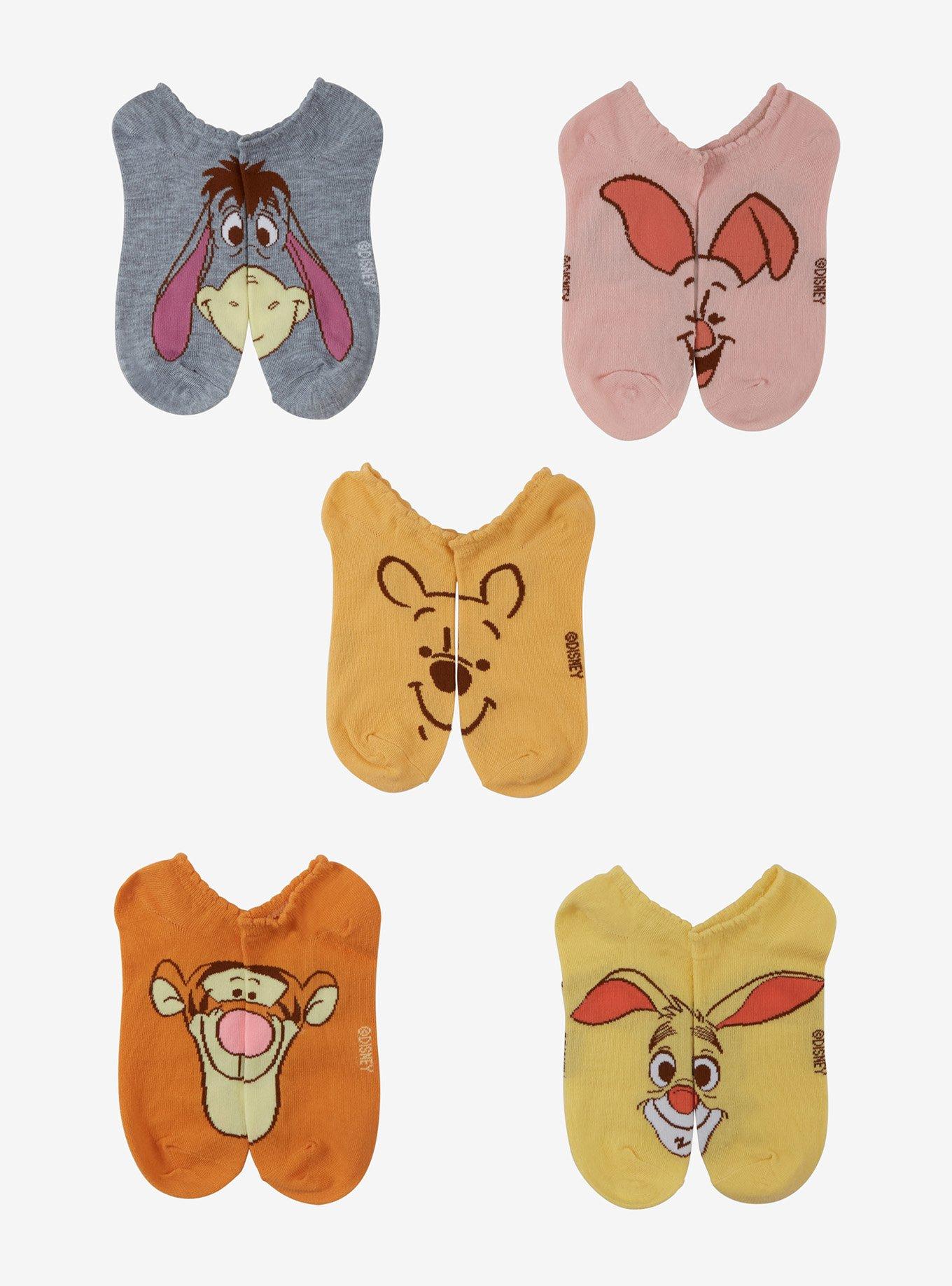 Disney Winnie the Pooh Character Scalloped Sock Set, , hi-res