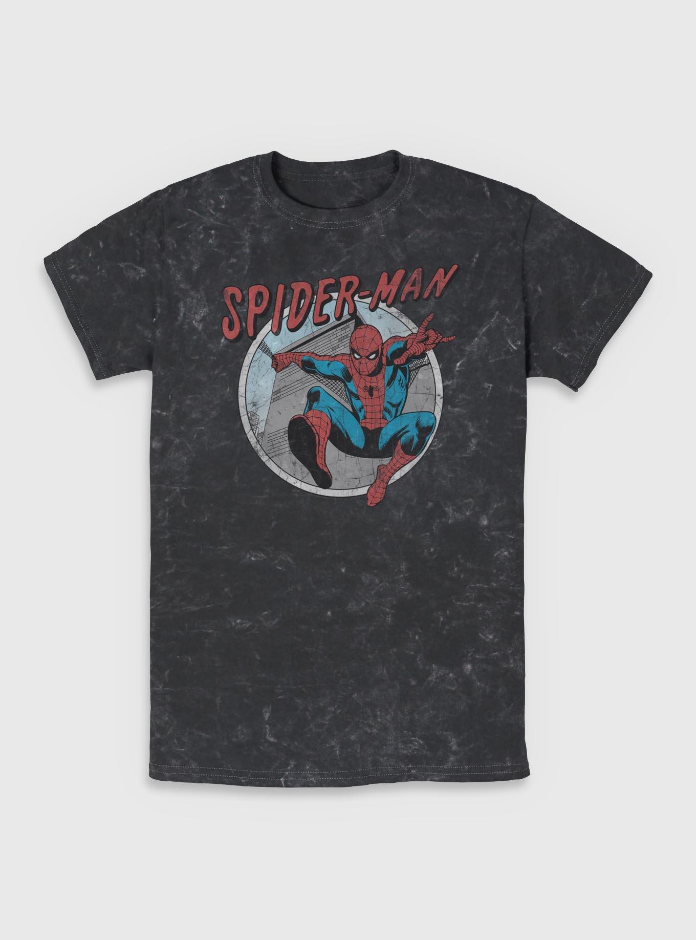 Marvel Spider-Man Retro Spider-Man Mineral Wash T-Shirt, , hi-res