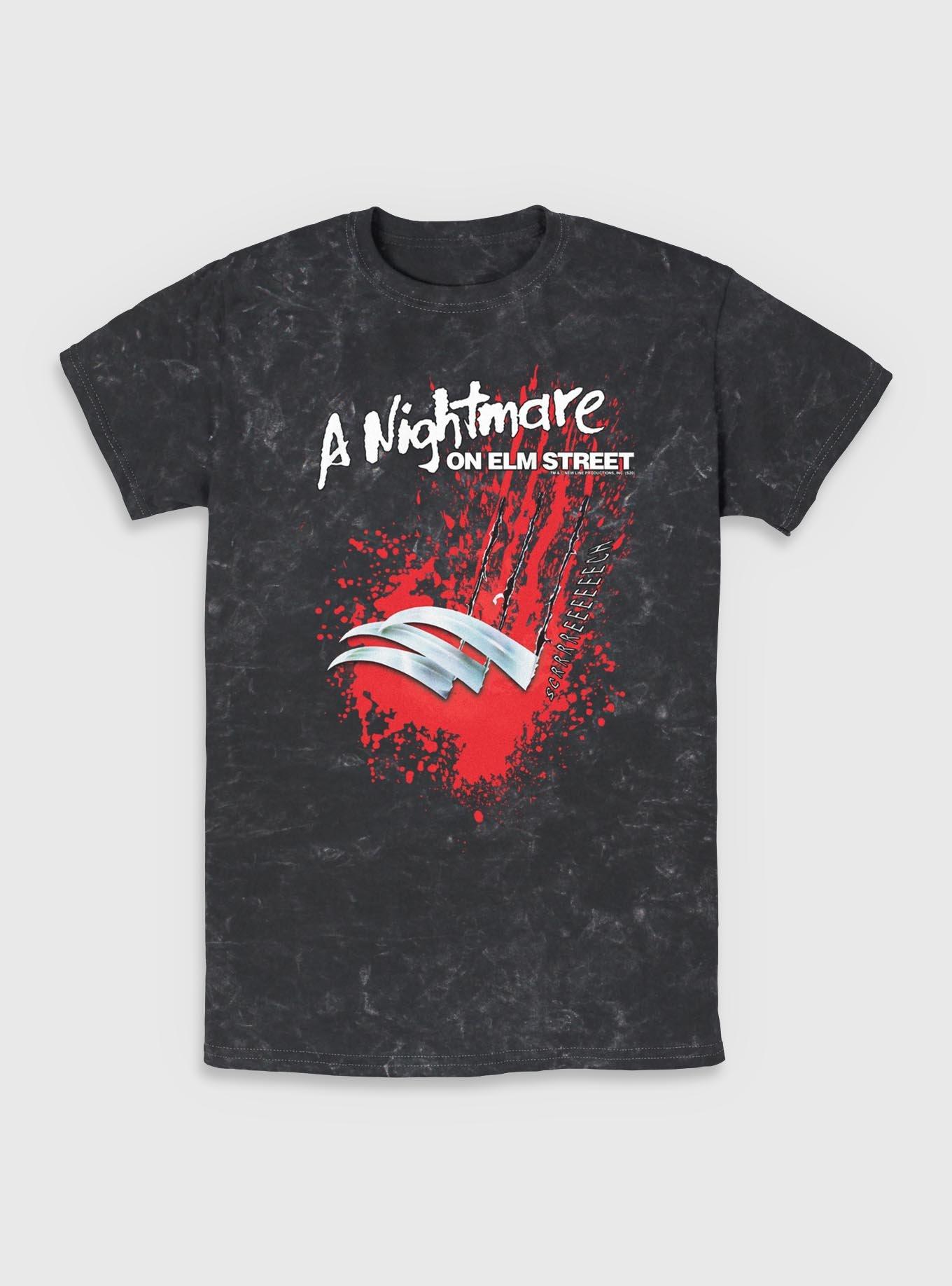 A Nightmare on Elm Street Claw Screech Mineral Wash T-Shirt, , hi-res