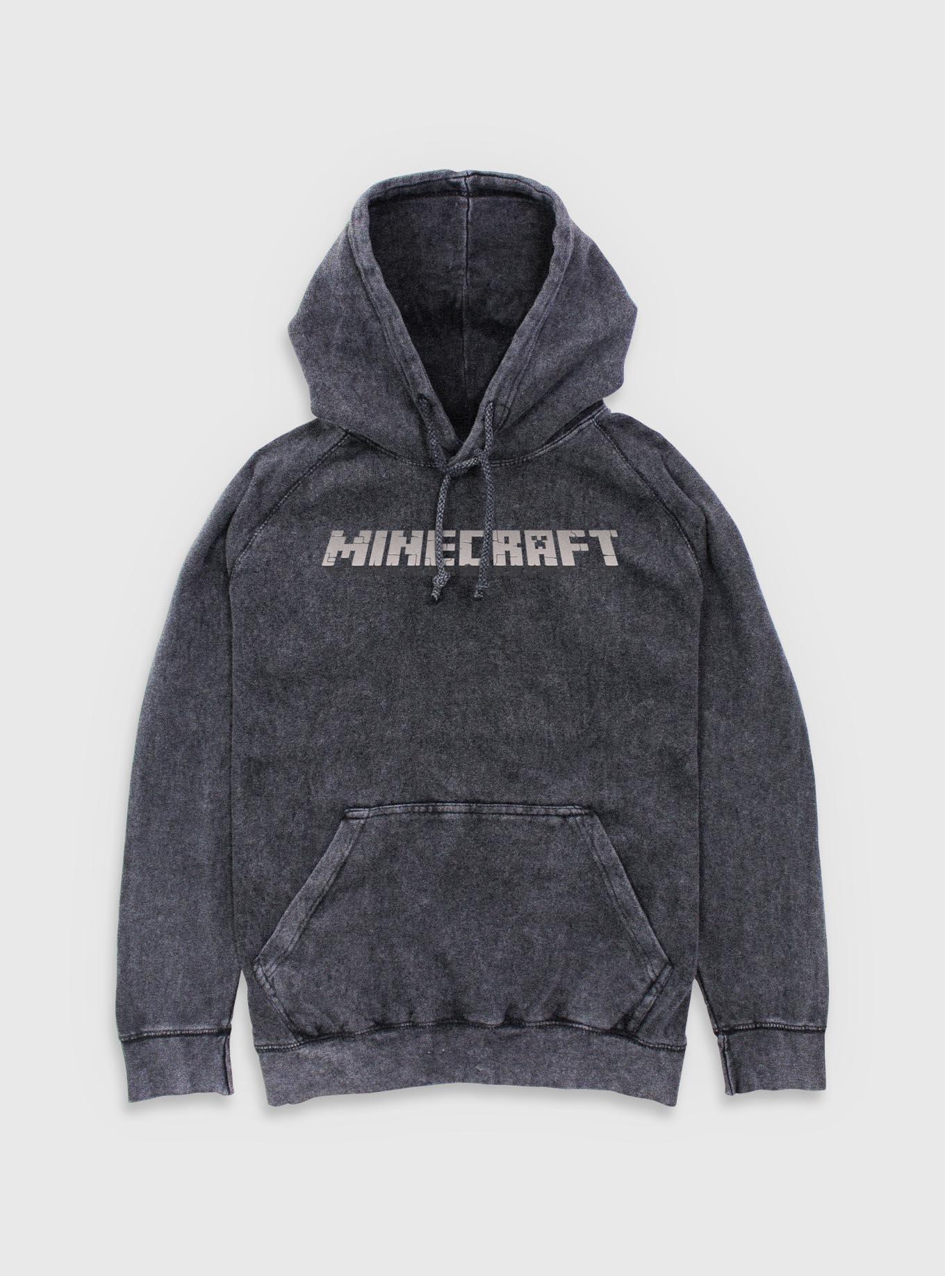 Minecraft Minecraft Logo Black Mineral Wash Hoodie, , hi-res