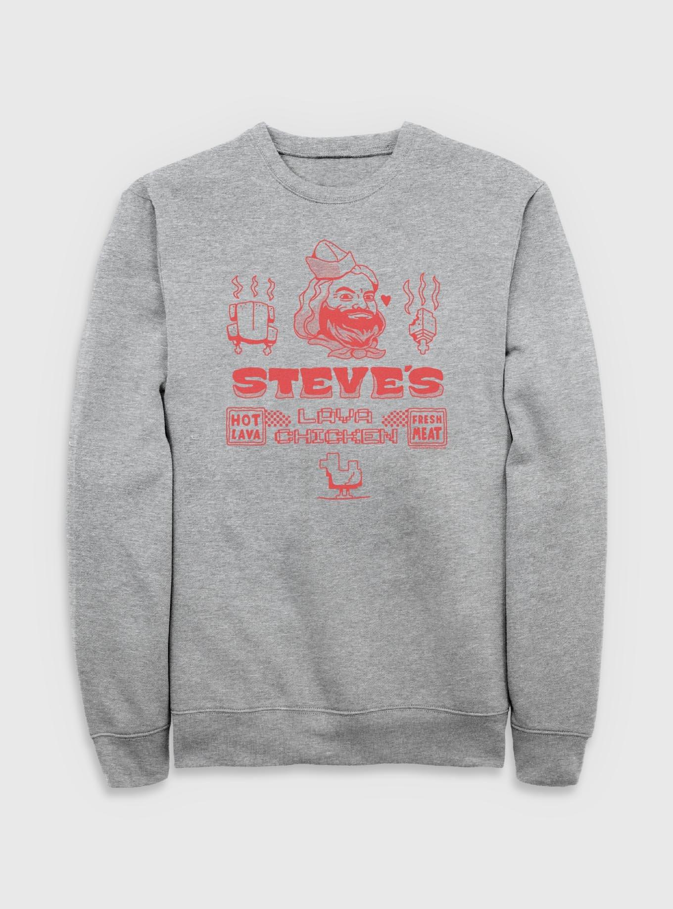 A Minecraft Movie Steves Lava Chicken Sweatshirt, ATH HTR, hi-res
