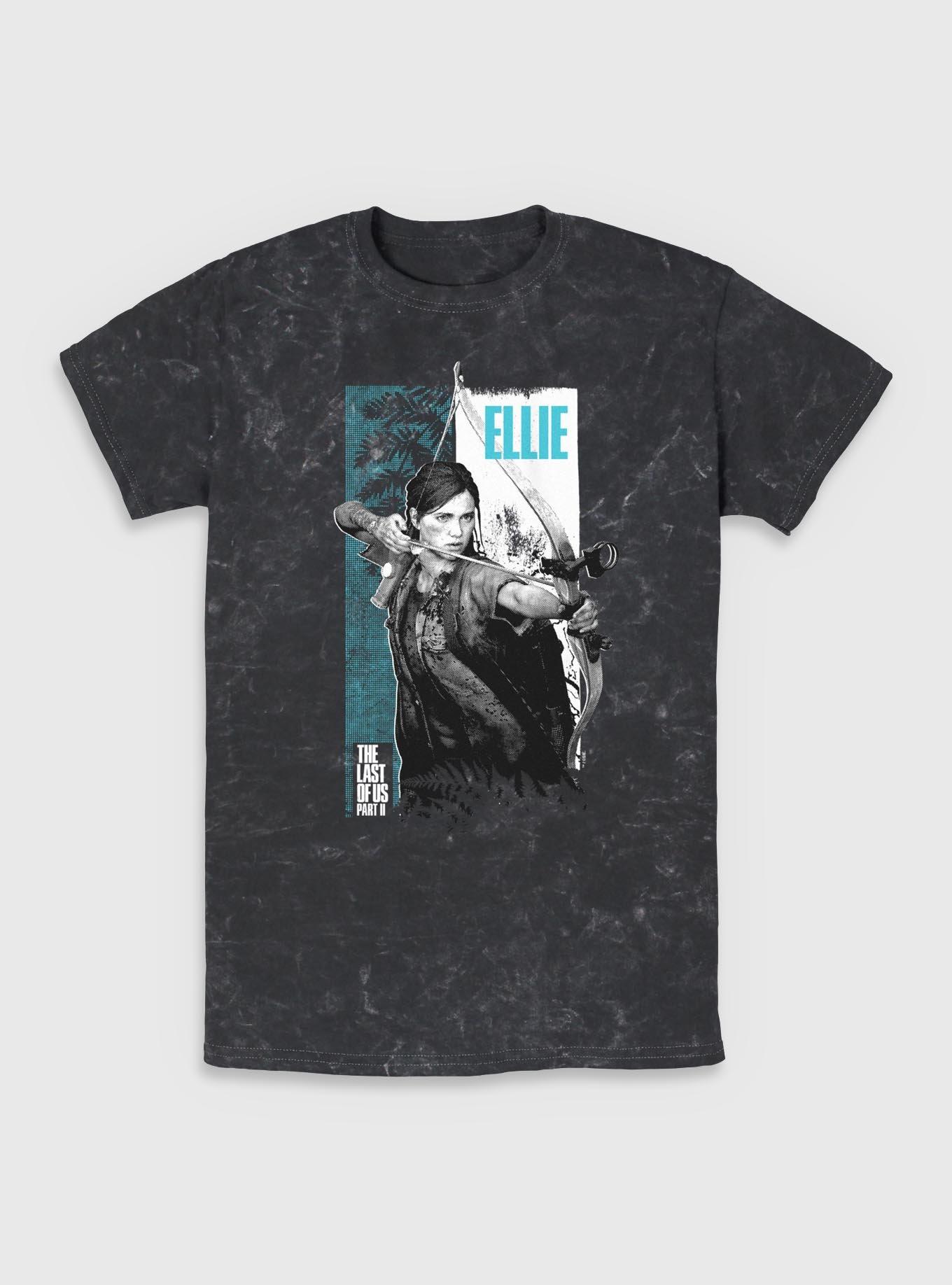 The Last Of Us Part II Ellie Archer Mineral Wash T-Shirt, BLACK, hi-res