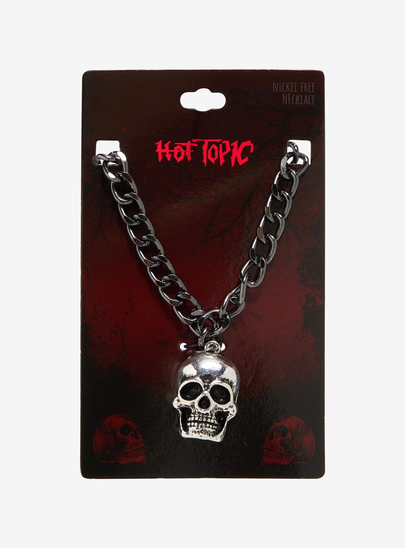 3D Skull Chunky Chain Necklace, , hi-res