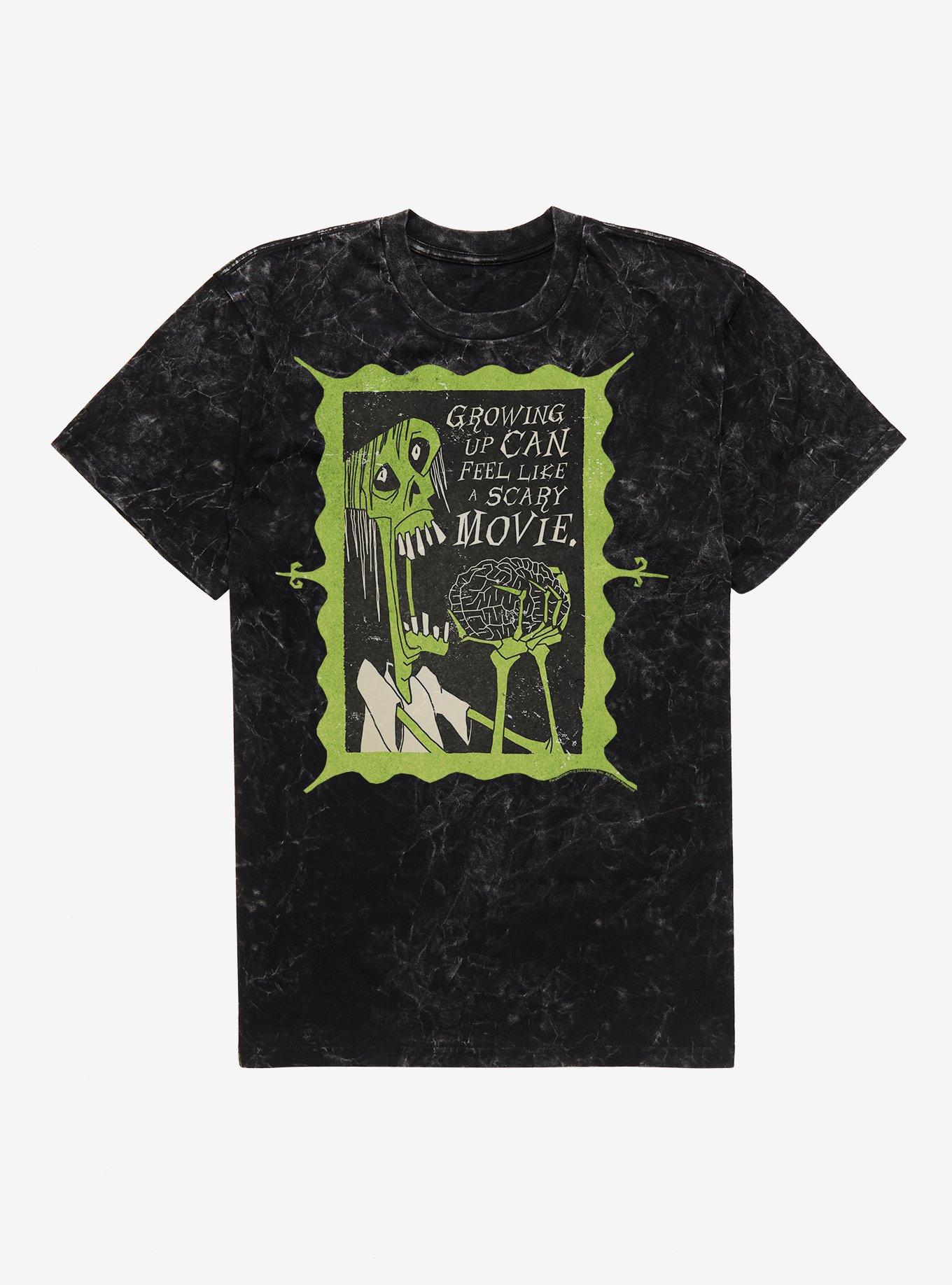 ParaNorman Growing Up Mineral Wash T-Shirt, BLACK MINERAL WASH, hi-res