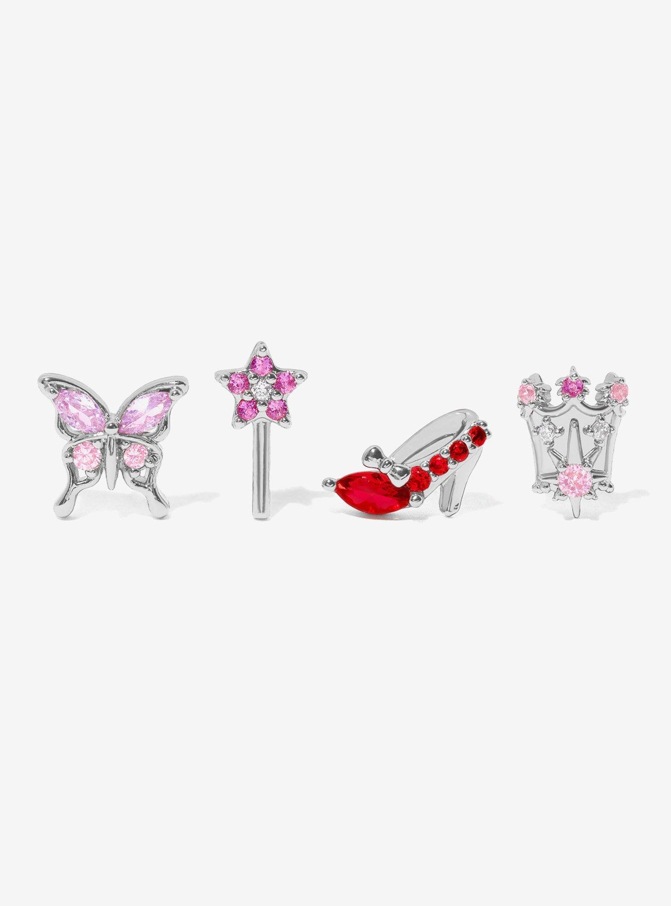 The Wizard Of Oz X Girls Crew Glinda The Good Witch Mismatch Stud Set, , hi-res