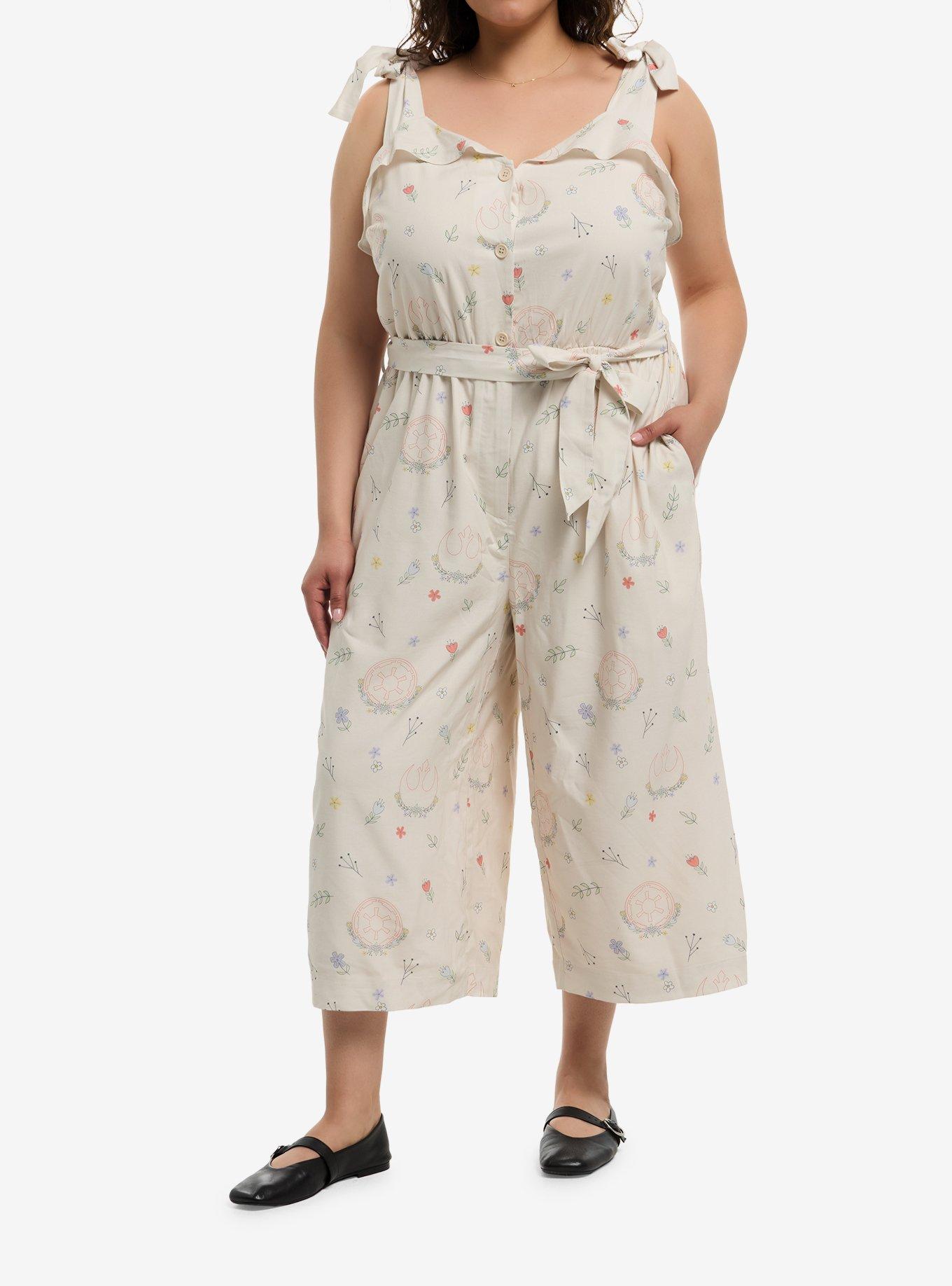 Her Universe Star Wars Floral Icons Jumpsuit Plus Size Her Universe Exclusive, , hi-res