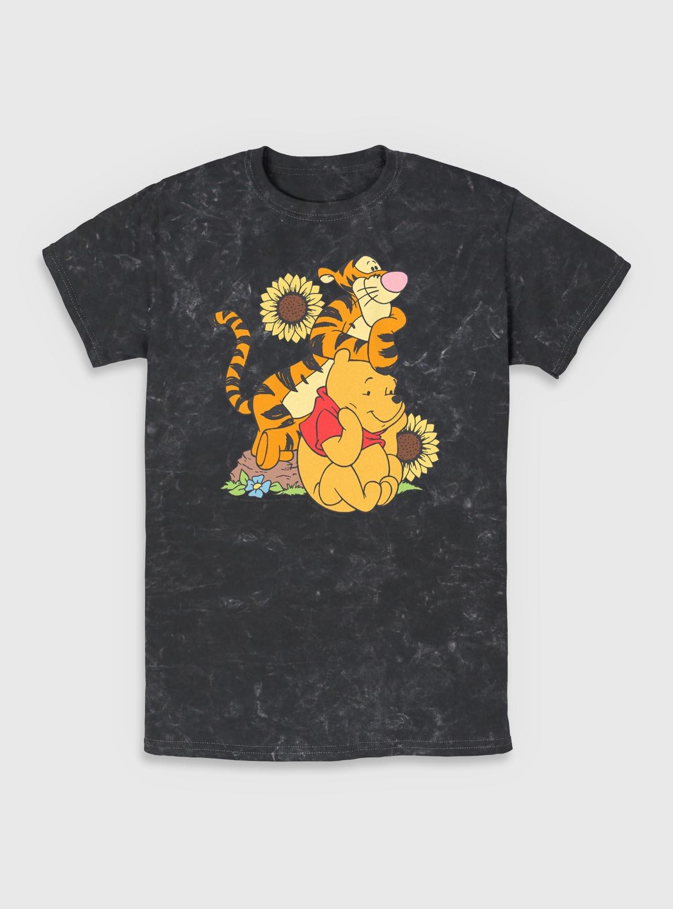 Disney Winnie The Pooh Winnie and Tigger Mineral Wash T-Shirt, BLACK, hi-res