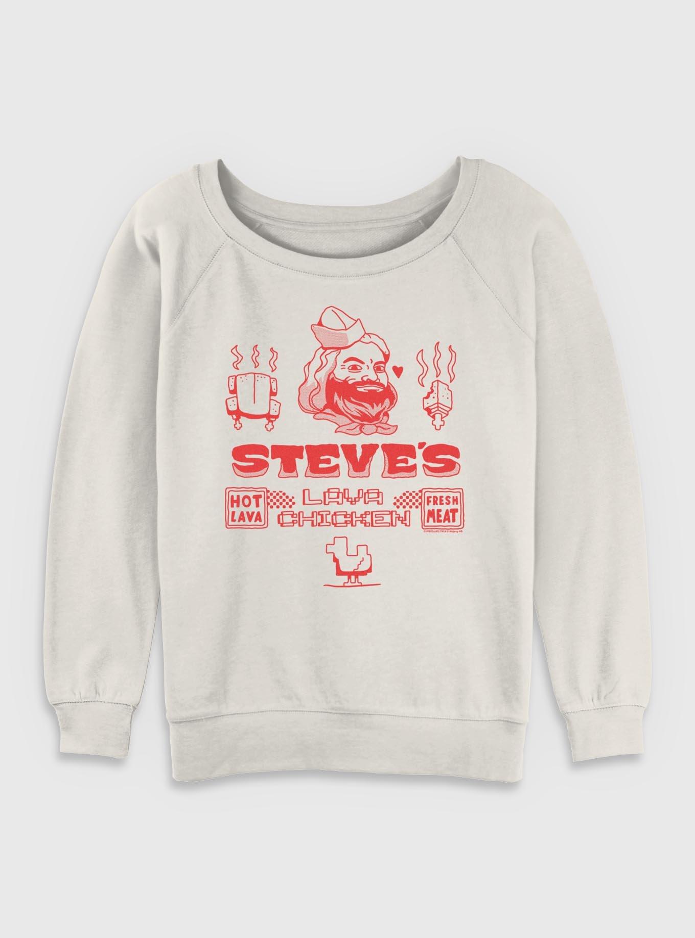 A Minecraft Movie Steves Lava Chicken Girls Slouchy Sweatshirt, , hi-res