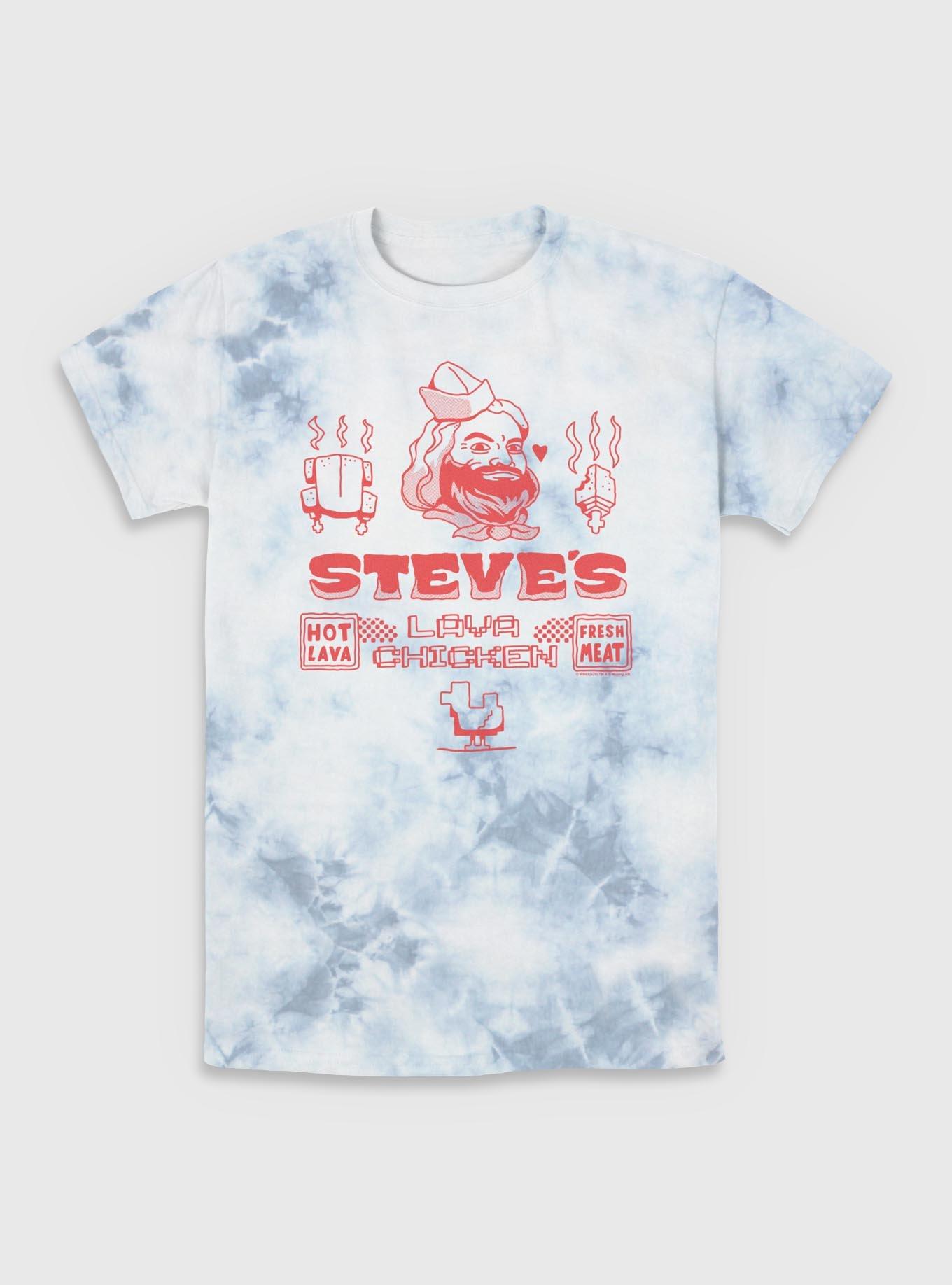 A Minecraft Movie Steves Lava Chicken Tie-Dye T-Shirt, WHITEBLUE, hi-res
