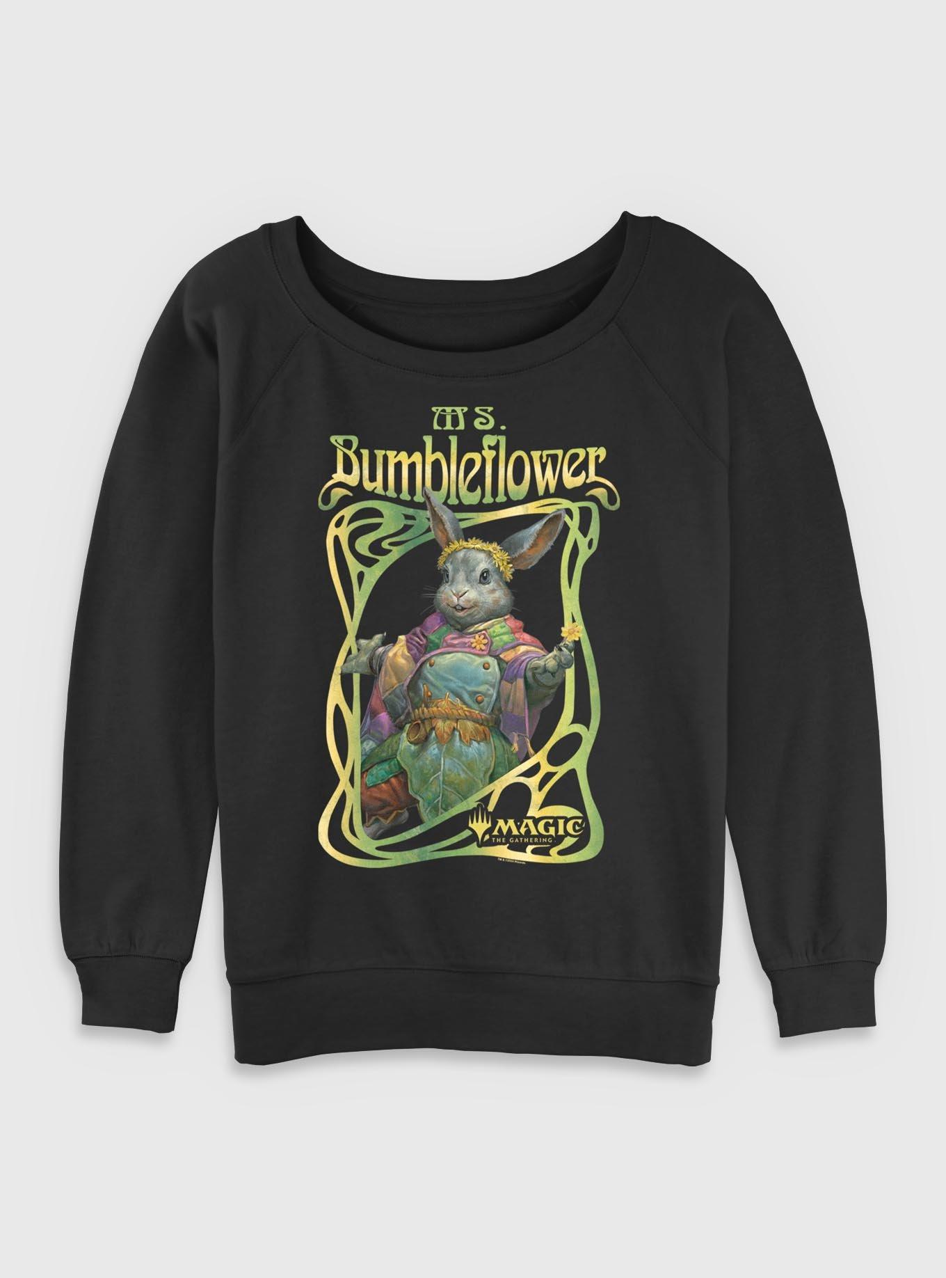 Magic: The Gathering Ms. Bumbleflower Girls Slouchy Sweatshirt, BLACK, hi-res