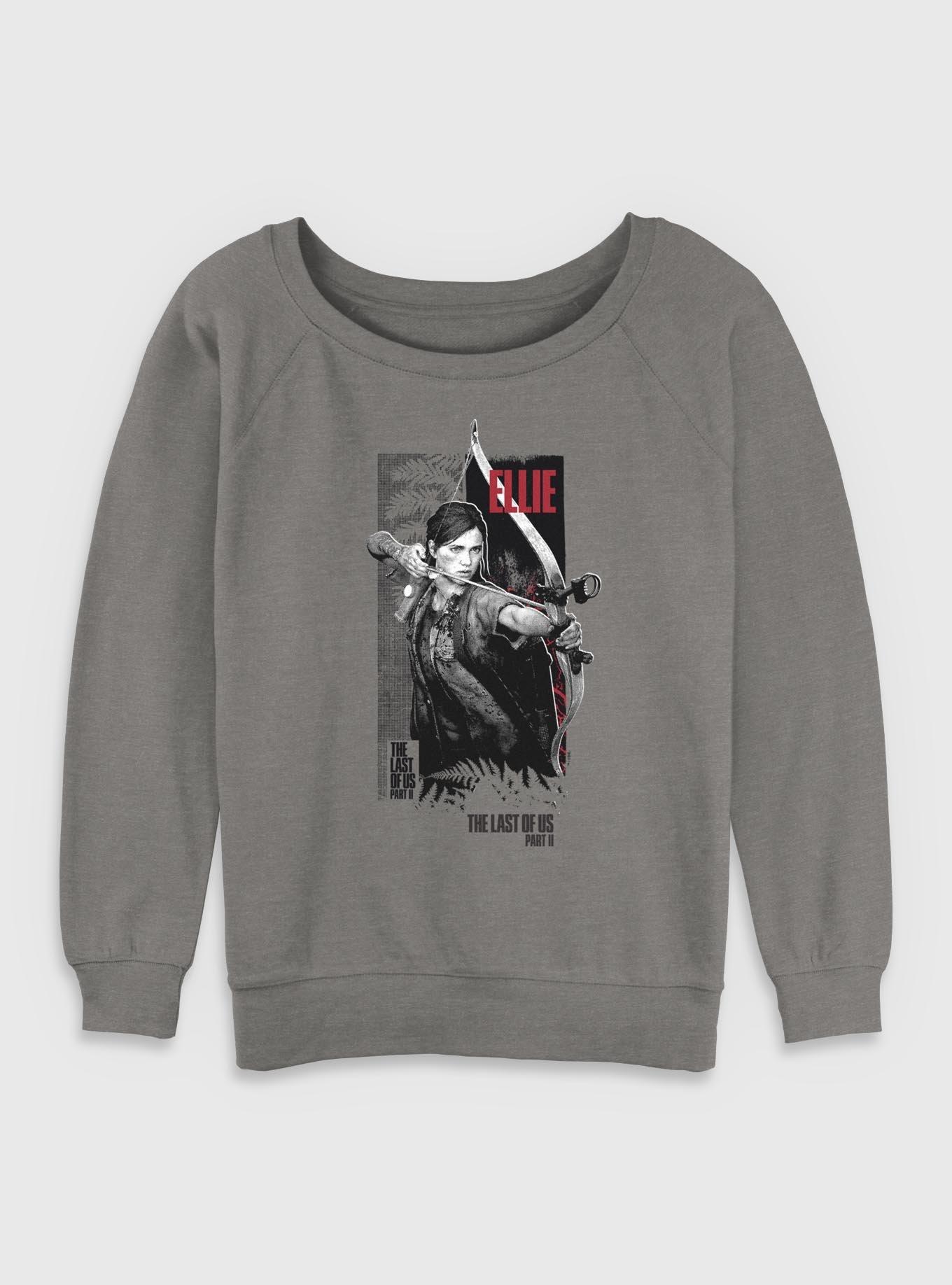 The Last Of Us Part II Ellie Archer Girls Slouchy Sweatshirt, GRAY HTR, hi-res