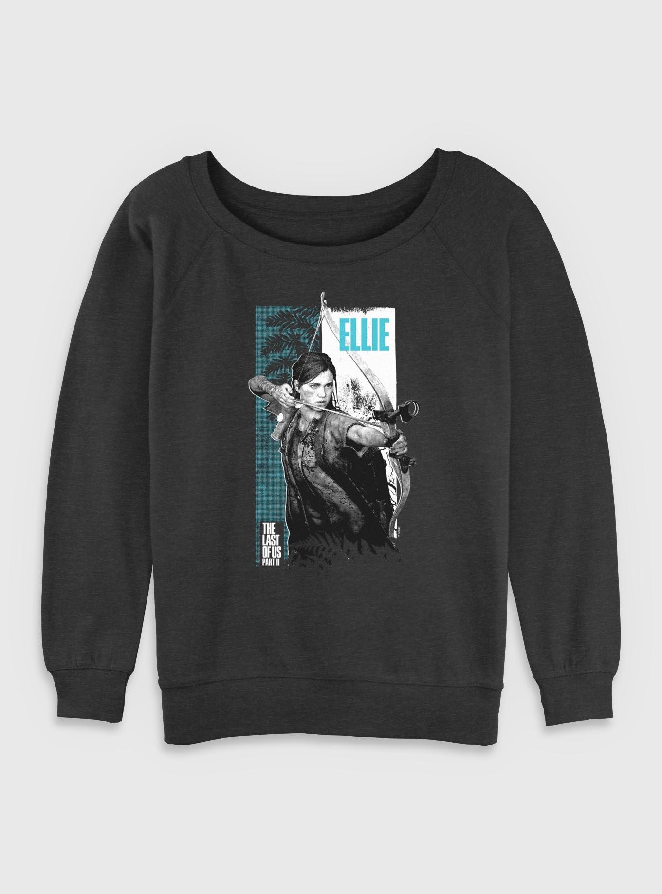 The Last Of Us Part II Ellie Archer Girls Slouchy Sweatshirt, CHAR HTR, hi-res