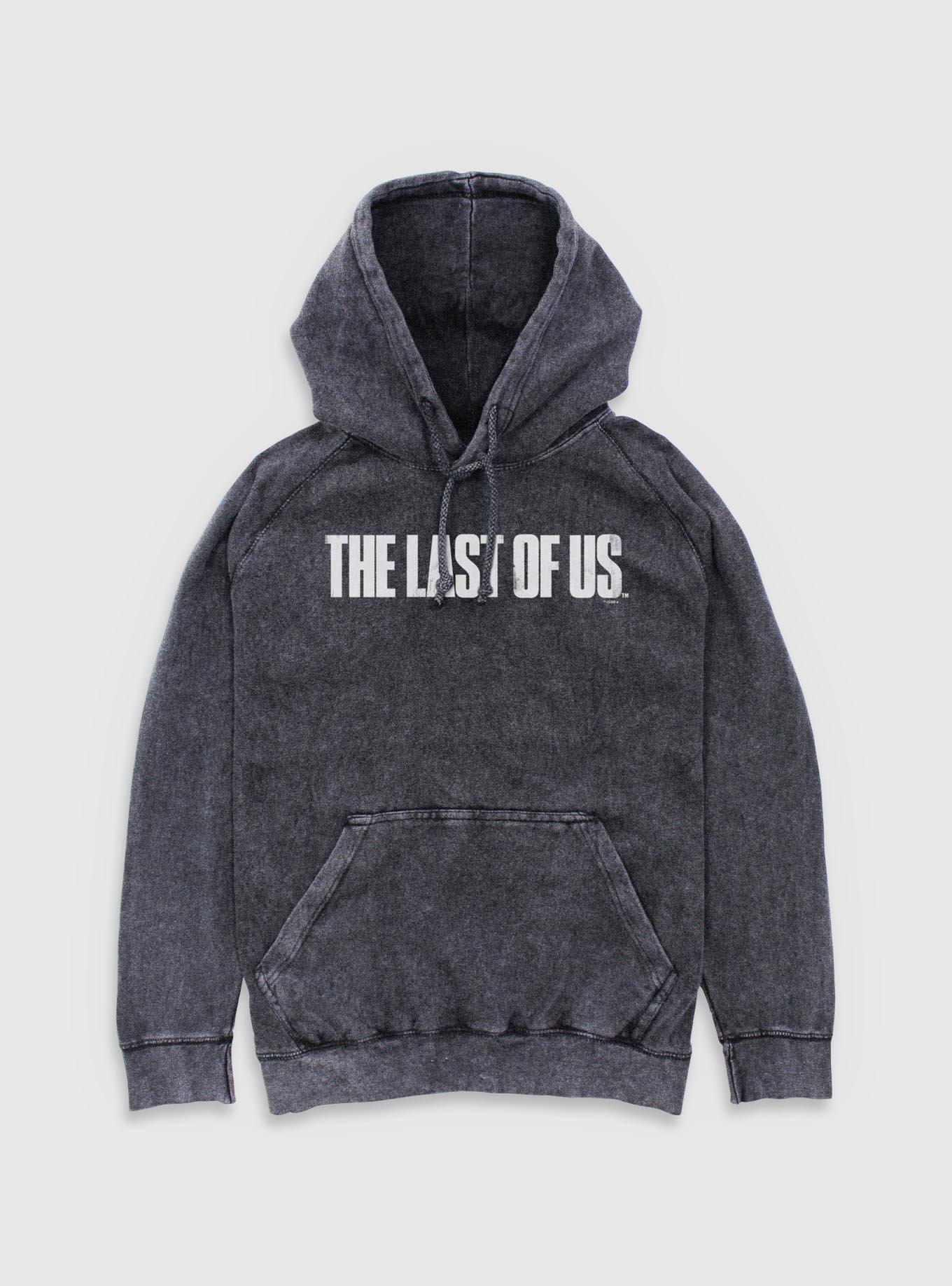 The Last Of Us Distressed Logo Mineral Wash Hoodie, , hi-res