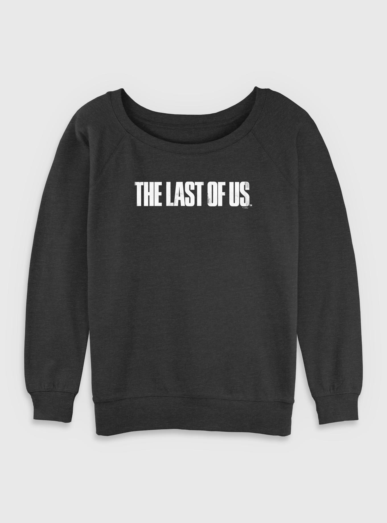 The Last Of Us Distressed Logo Girls Slouchy Sweatshirt, , hi-res