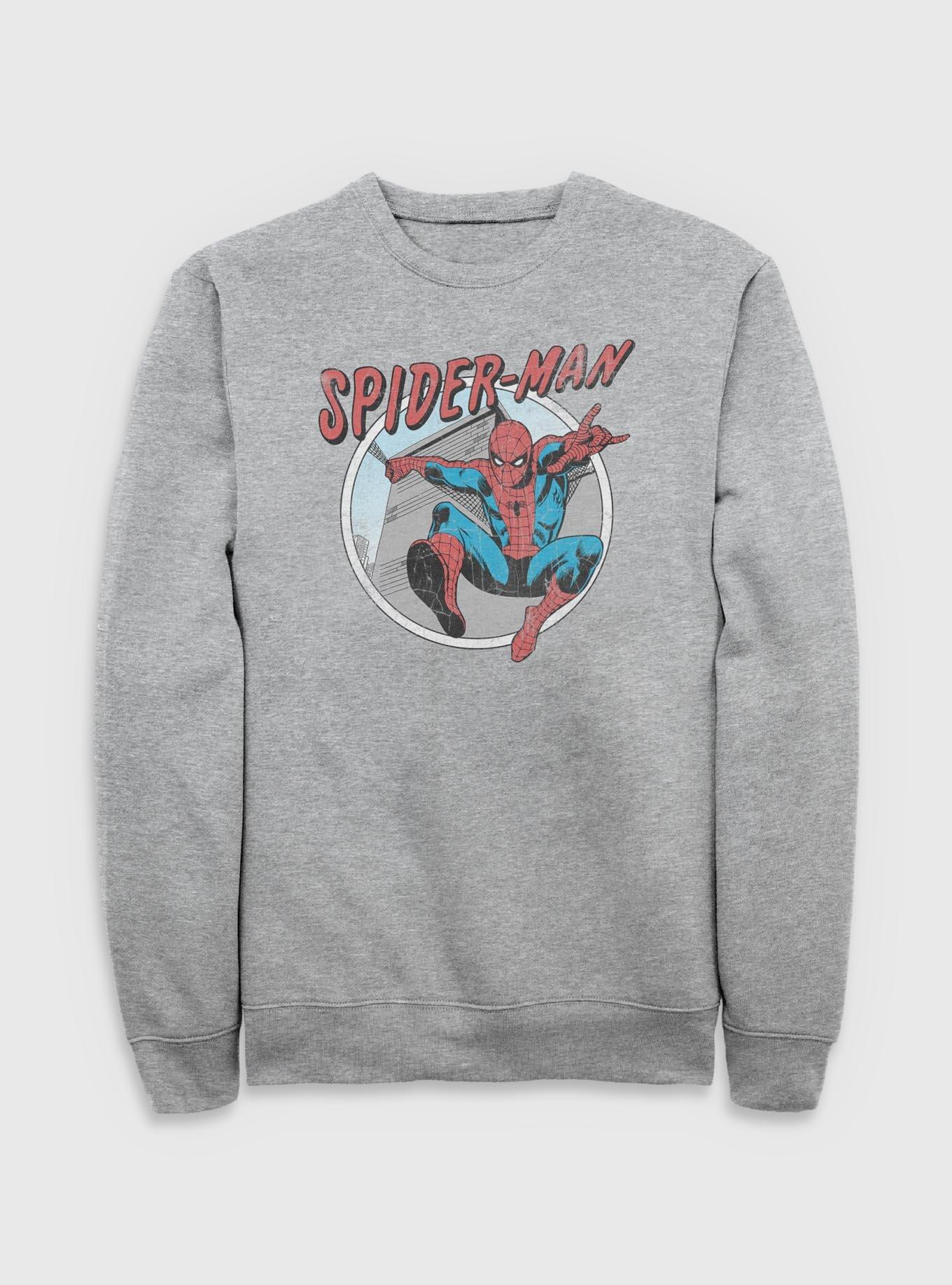 Marvel Spider-Man Retro Sweatshirt, ATH HTR, hi-res
