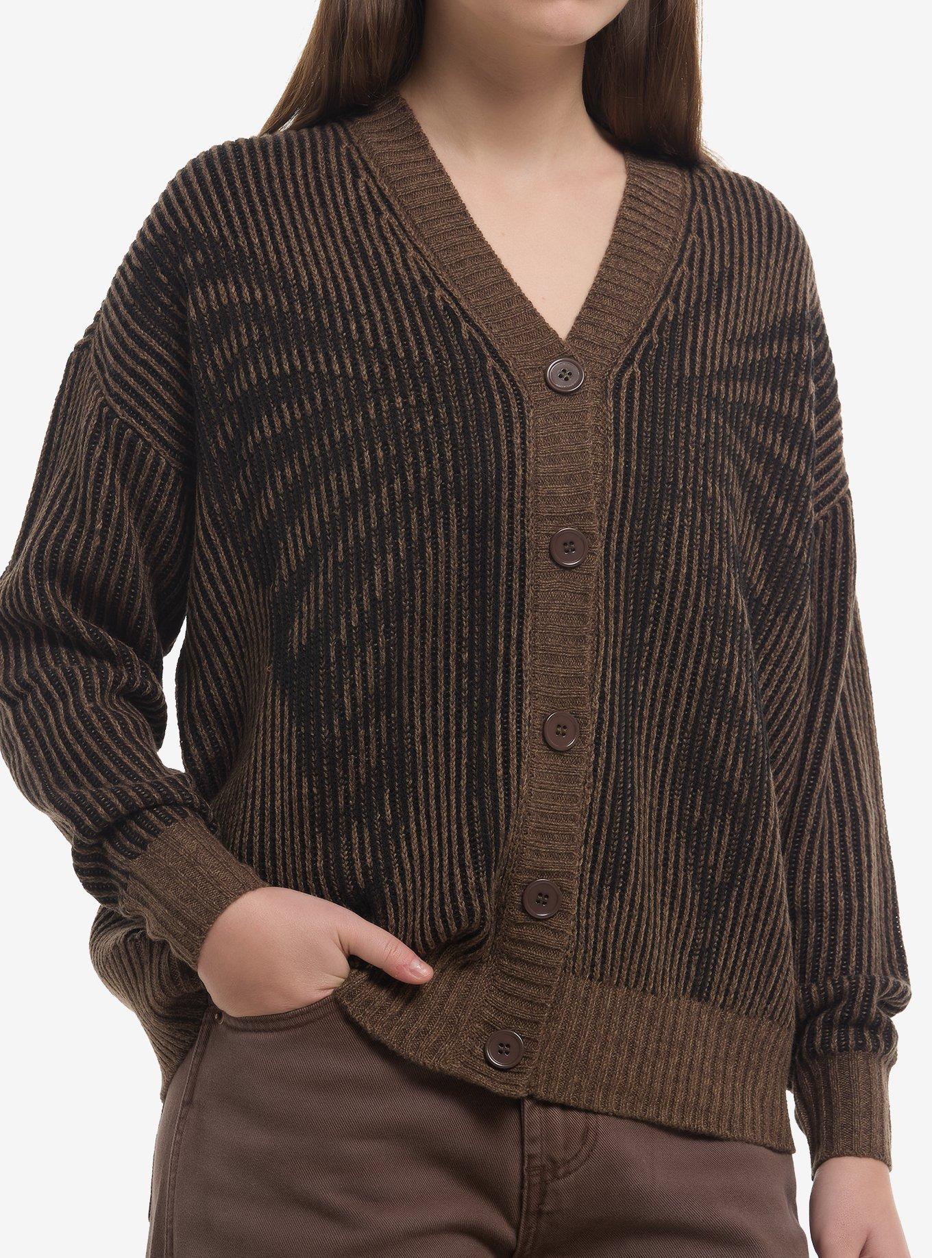 Thorn & Fable Skeleton Butterfly Girls Cardigan, , hi-res