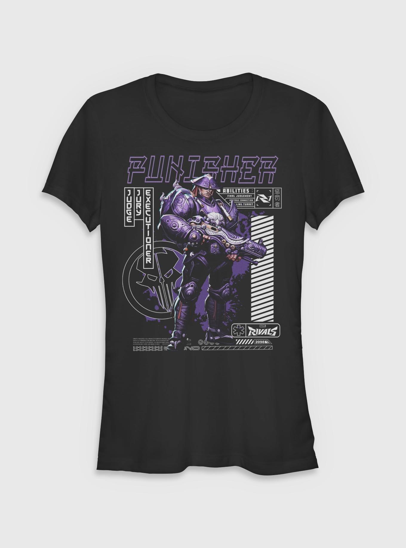 Marvel Rivals Punisher Dangan Ronin Pose Girls T-Shirt Hot Topic Exclusive, , hi-res