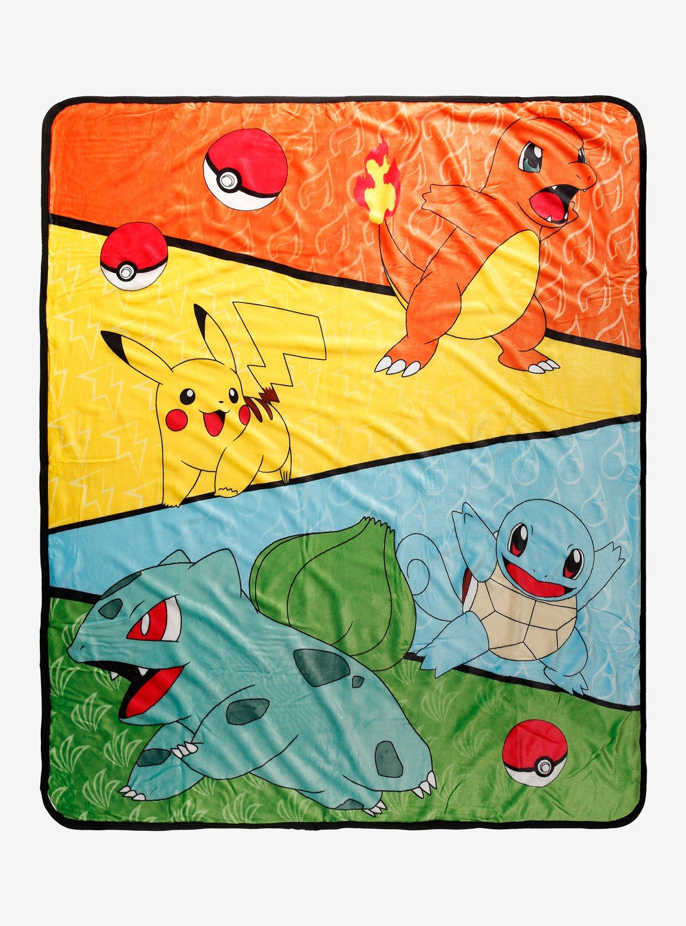 Pokémon Kanto Starters Throw Blanket