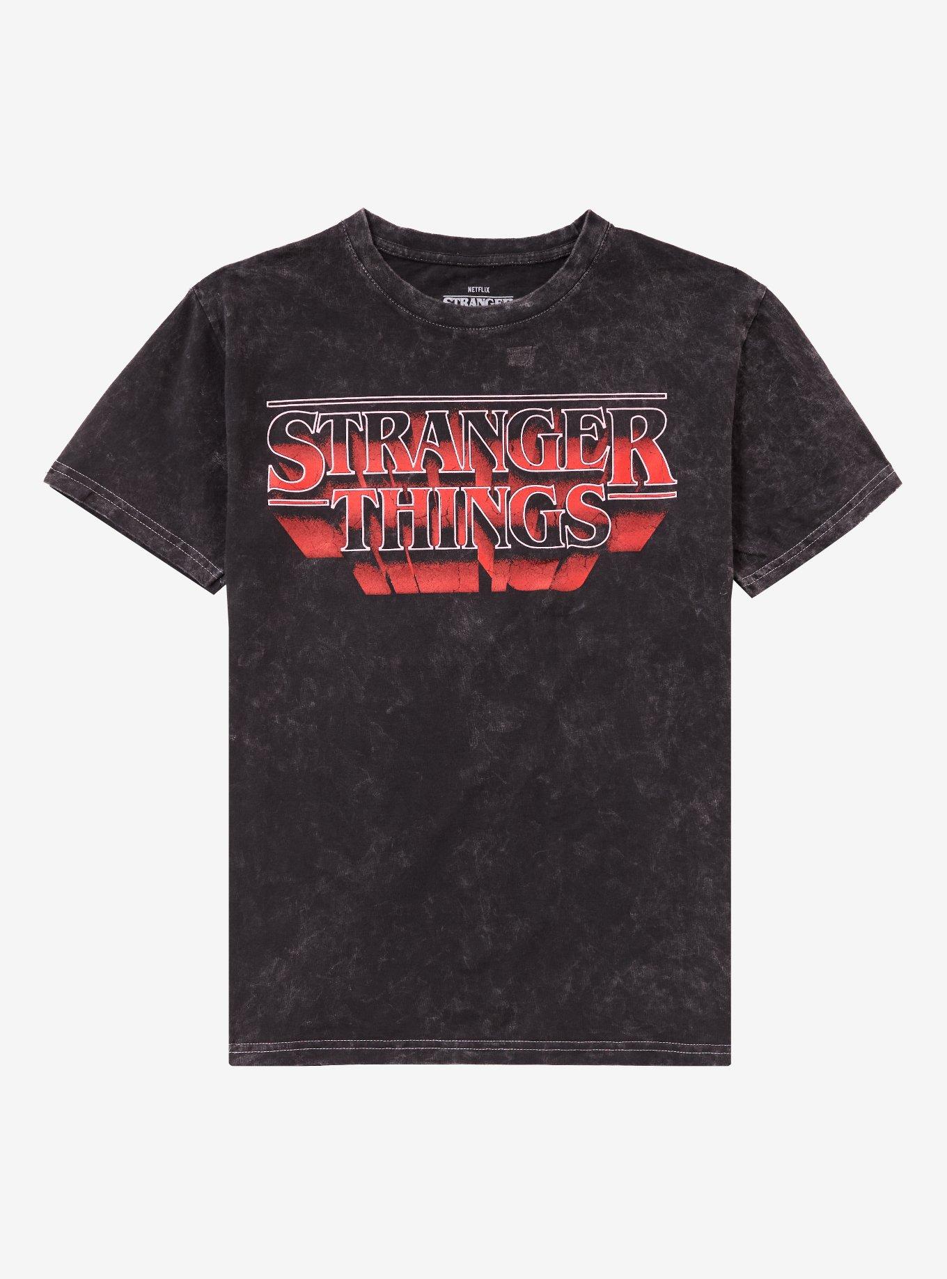 Stranger Things Logo Dark Wash T-Shirt, , hi-res