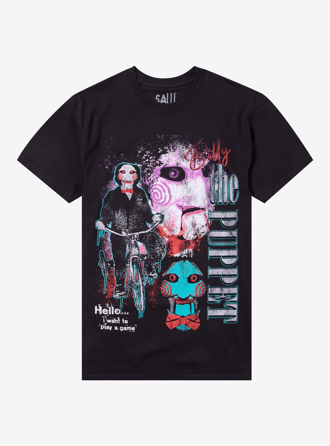 Saw Billy The Puppet Collage T-Shirt, , hi-res
