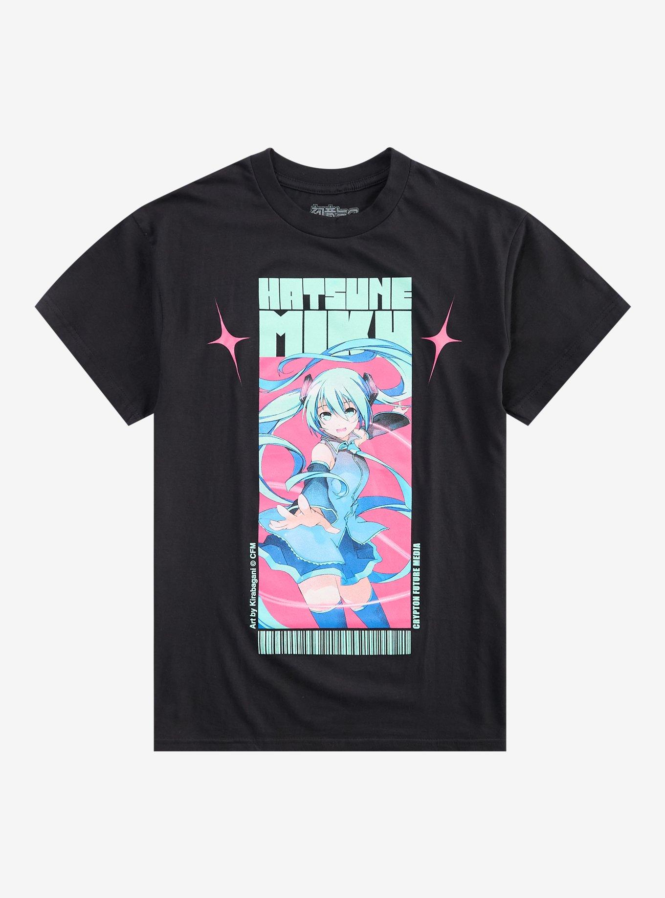 Hatsune Miku Portrait Barcode T-Shirt, , hi-res
