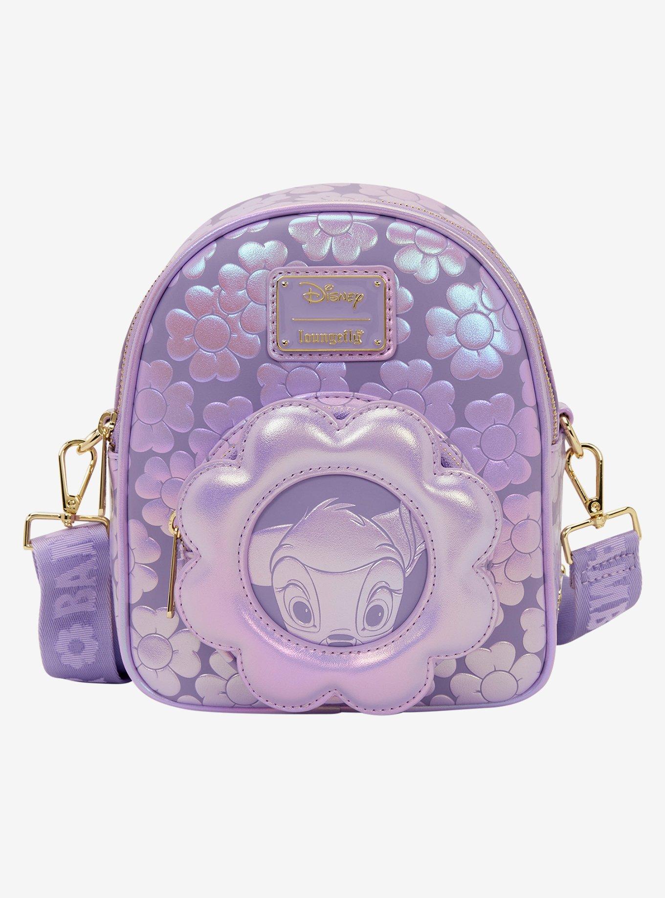 Loungefly Disney Bambi Floral Iridescent Convertible Mini Backpack, , hi-res