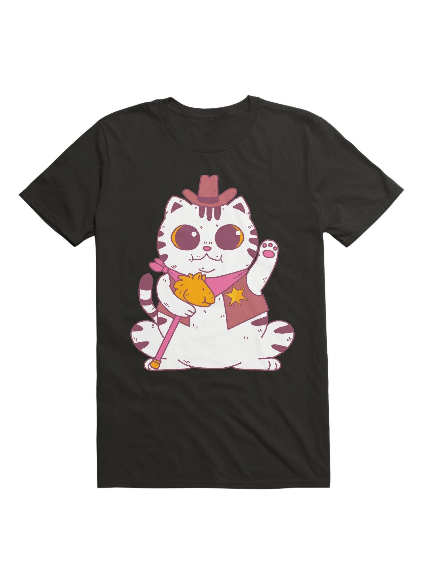 Lucky Cat Paw-rdner With Toy Horse T-Shirt, , hi-res